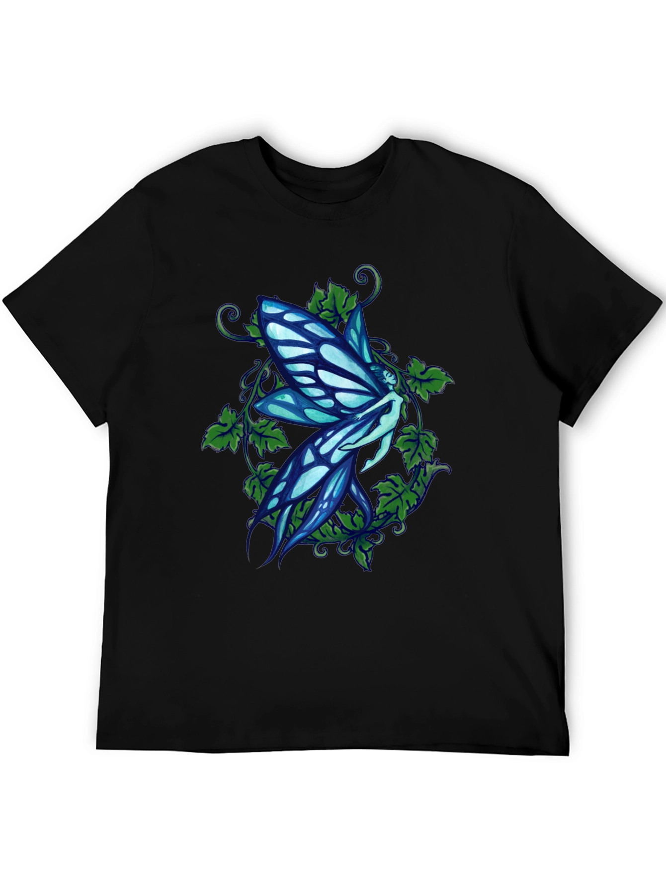 Fairy Graphic Print Black T-Shirt