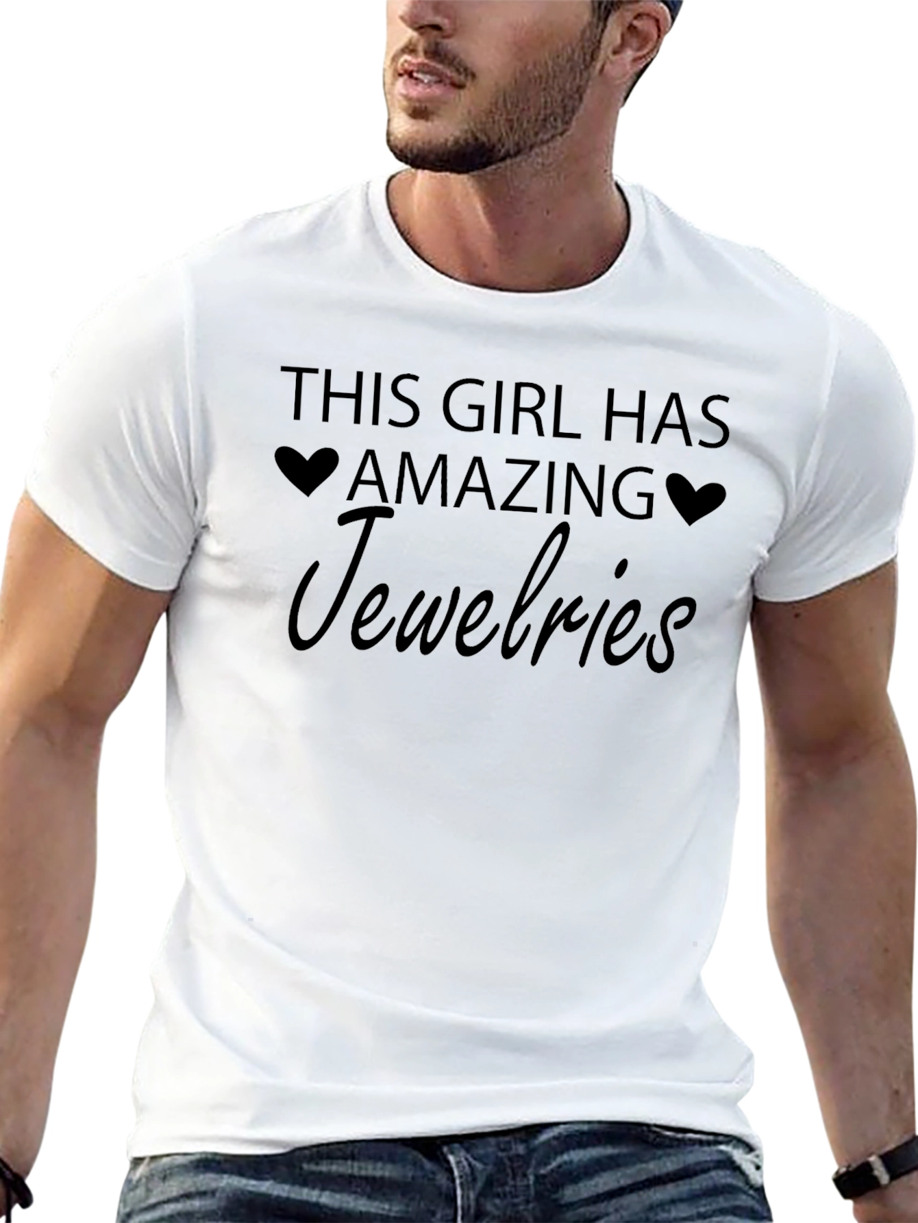 This Girl Has Amazing Jewelries Black Graphic Tee