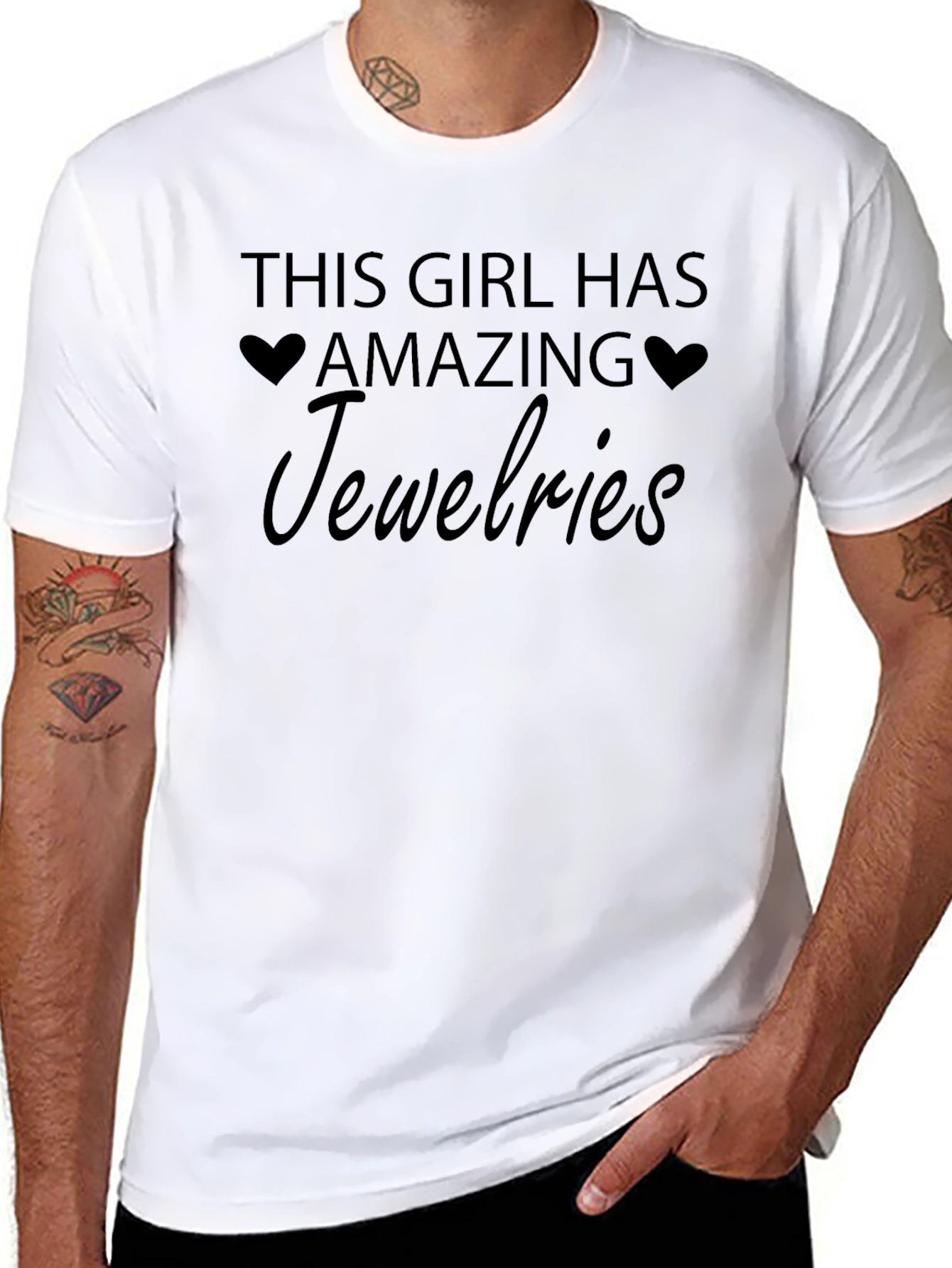 This Girl Has Amazing Jewelries Black Graphic Tee