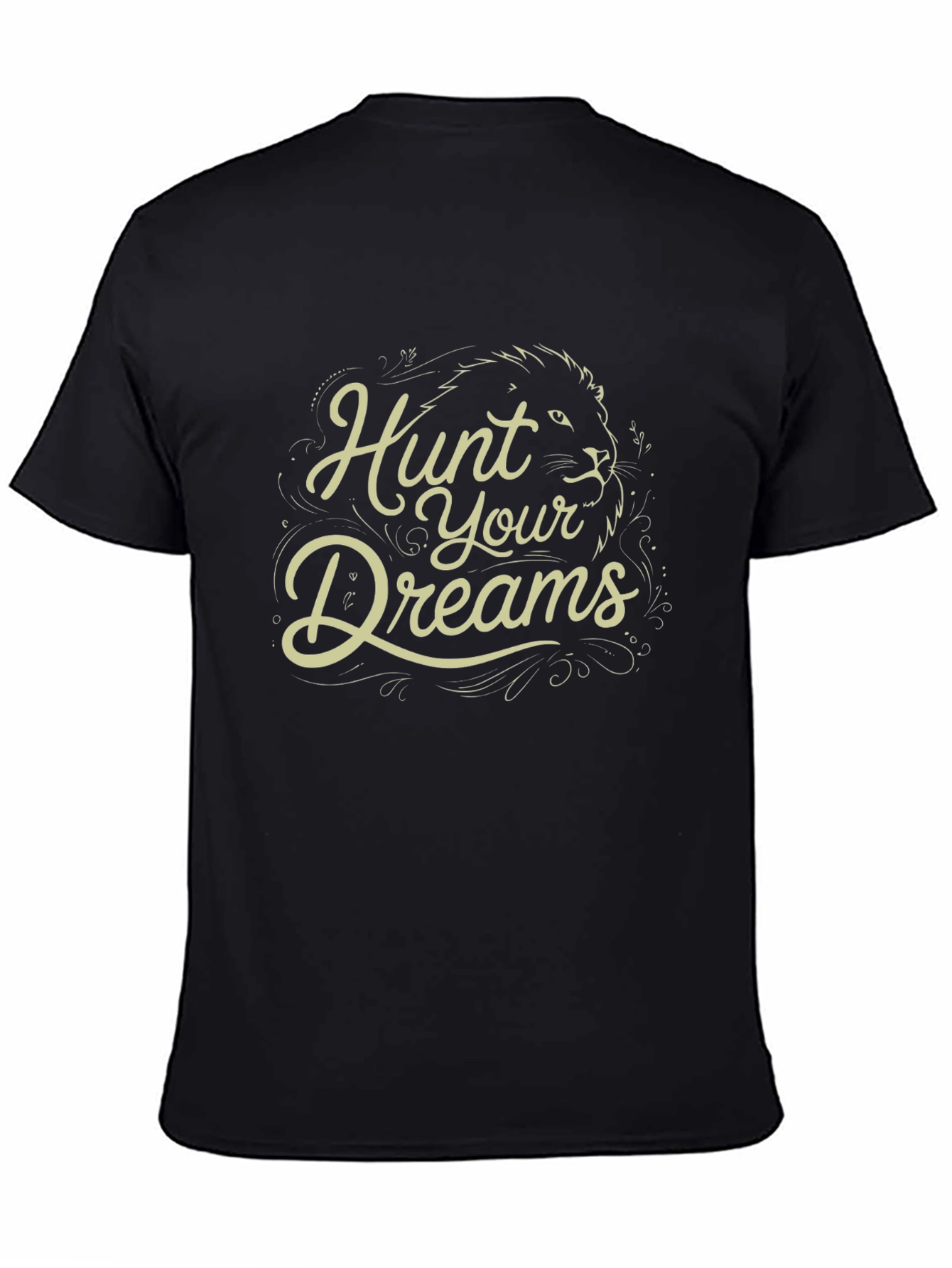 Hunt Your Dreams Graphic Tee - Black Cotton T-Shirt