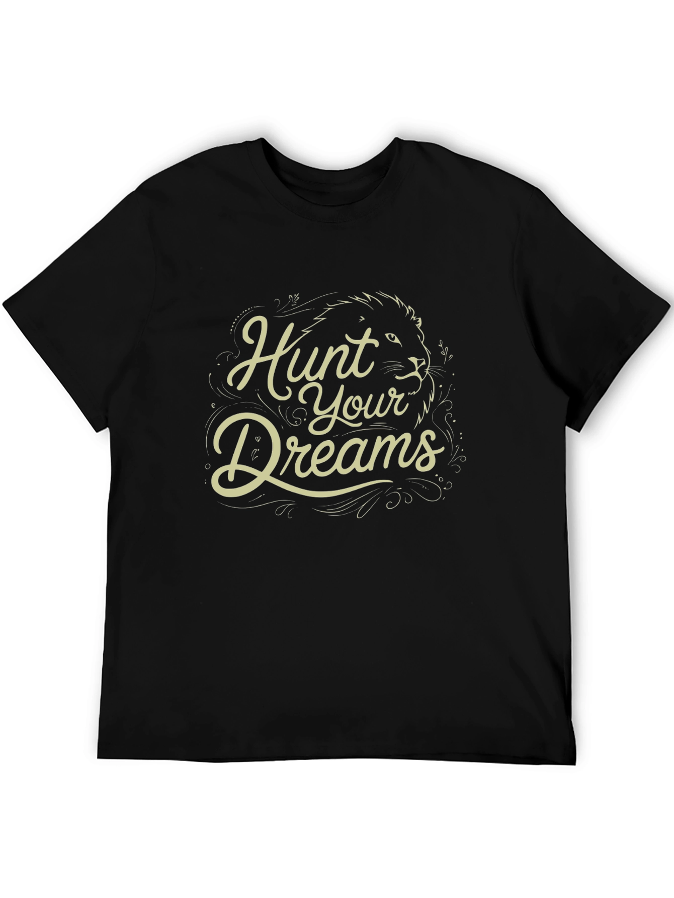 Hunt Your Dreams Graphic Tee - Black Cotton T-Shirt