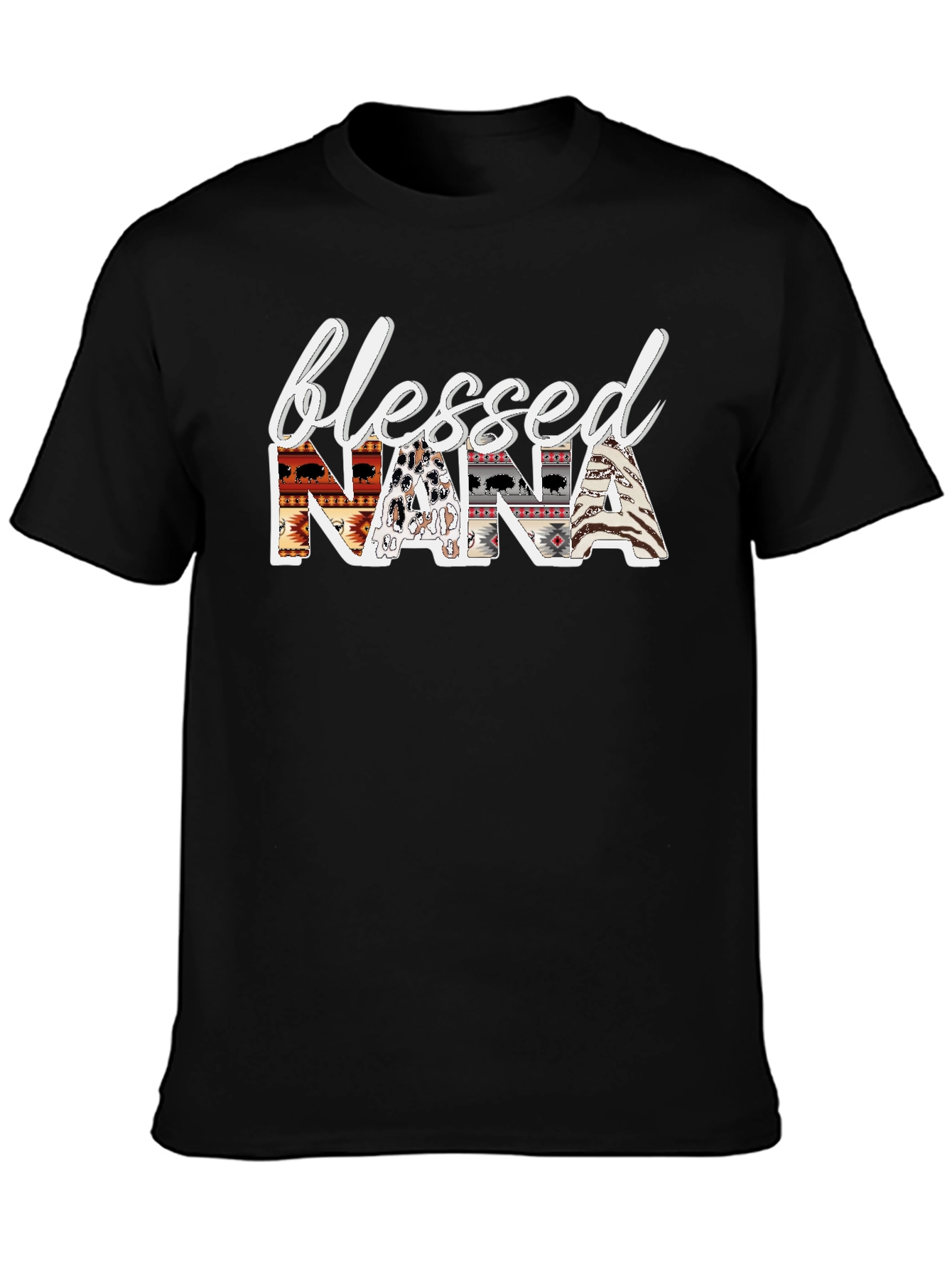 Blessed Nana Graphic T-Shirt - Tribal Design