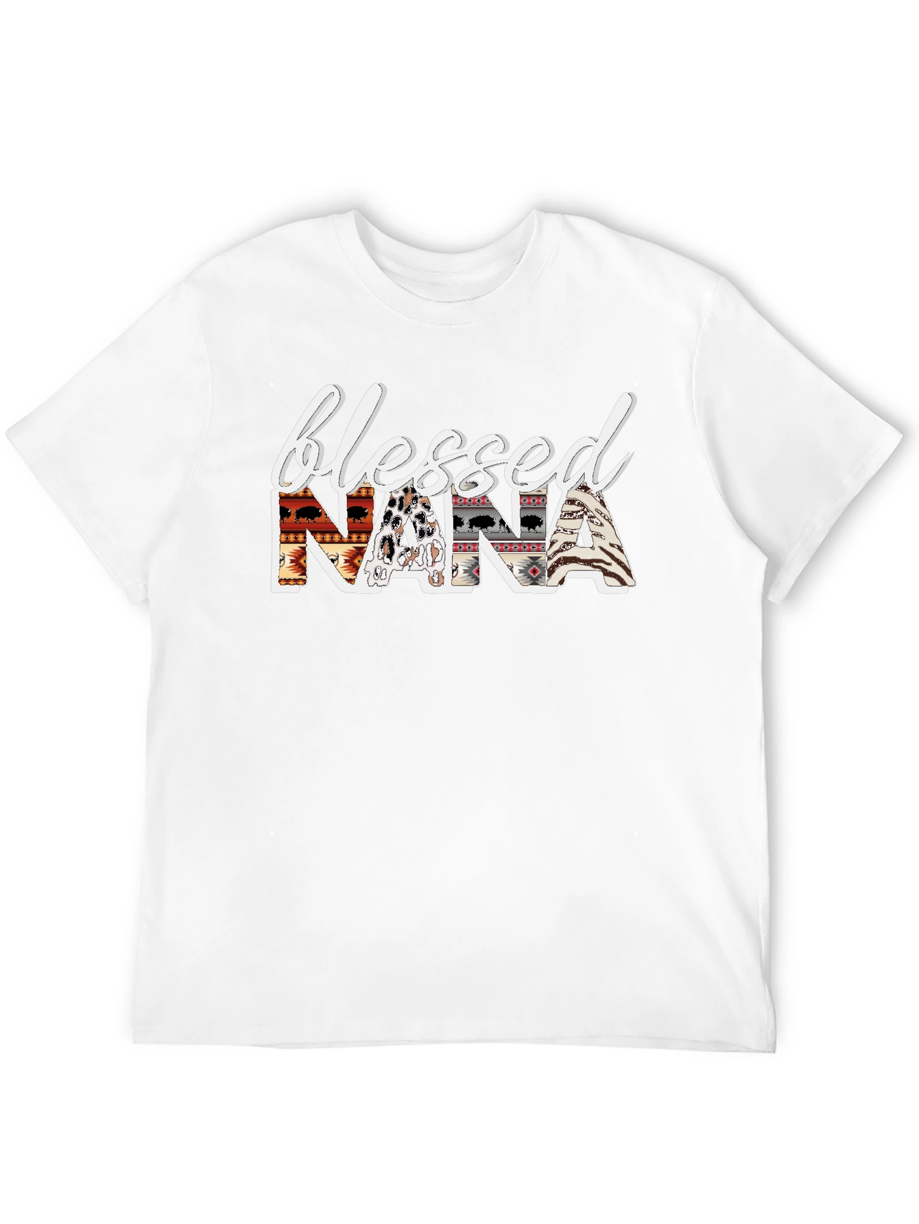 Blessed Nana Graphic T-Shirt - Tribal Design