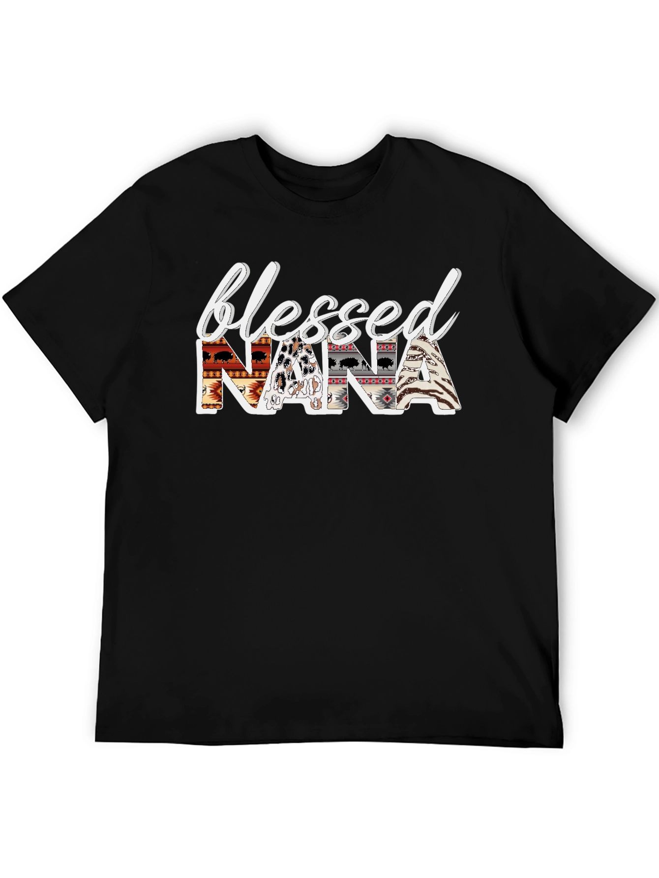 Blessed Nana Graphic T-Shirt - Tribal Design