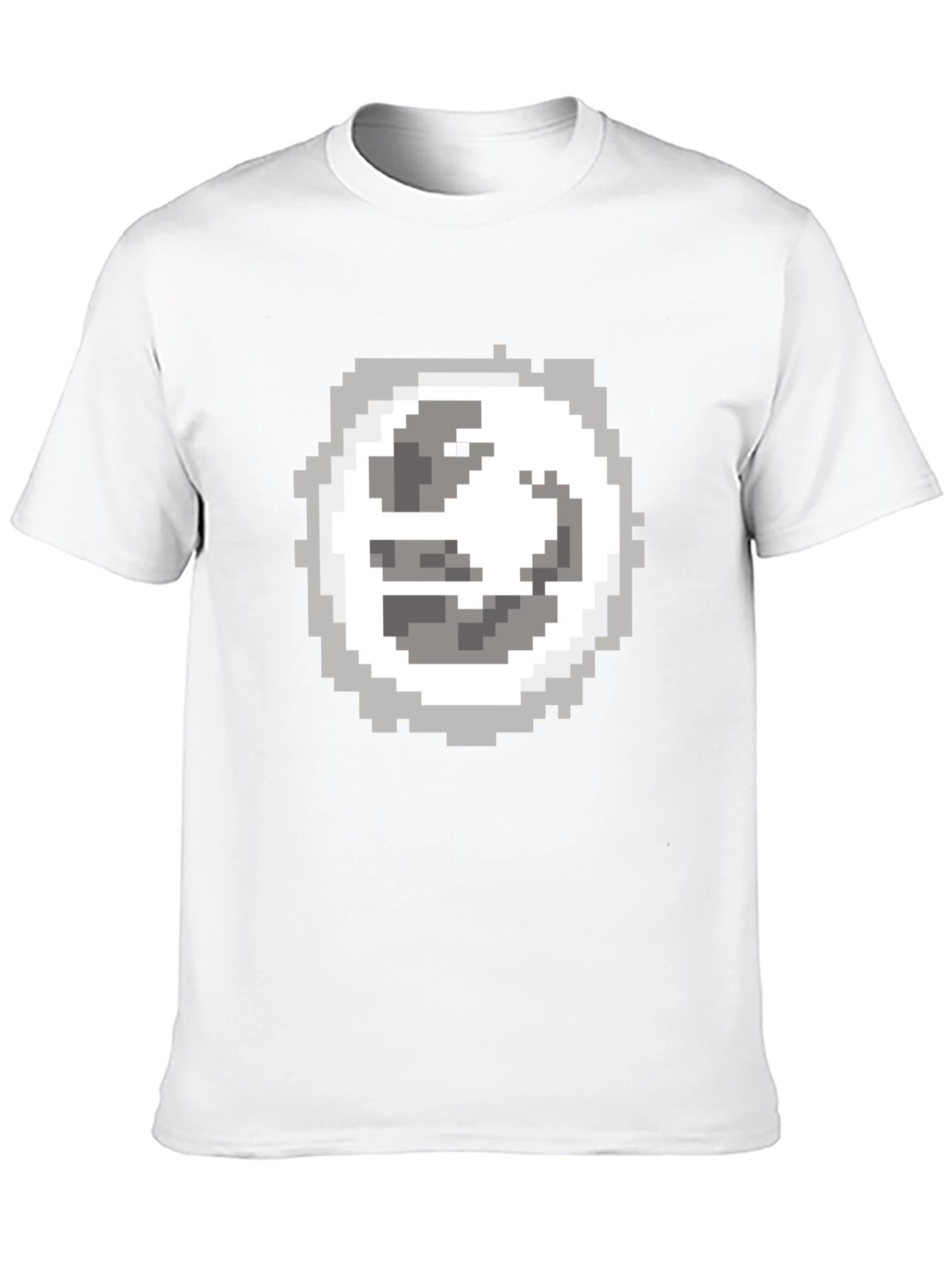 Pixel Art Moon Graphic Tee - Classic Black