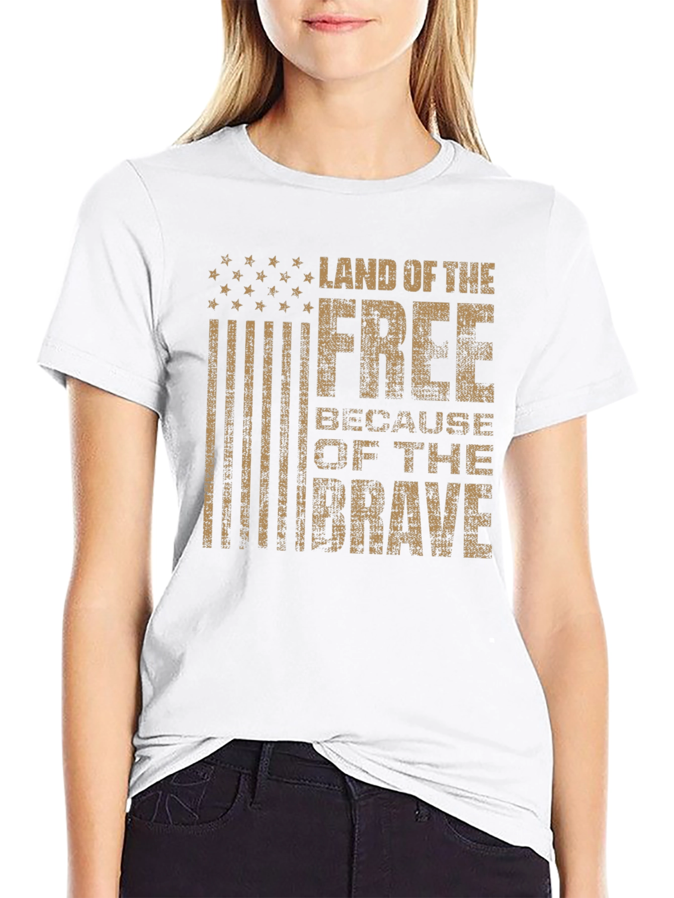 Land of the Free T-Shirt - Patriotic Design