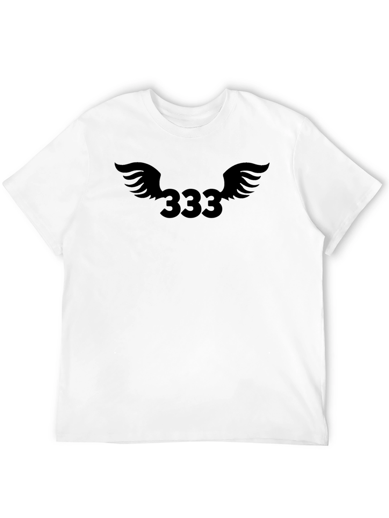 Angel Number 333 Graphic Tee - Black