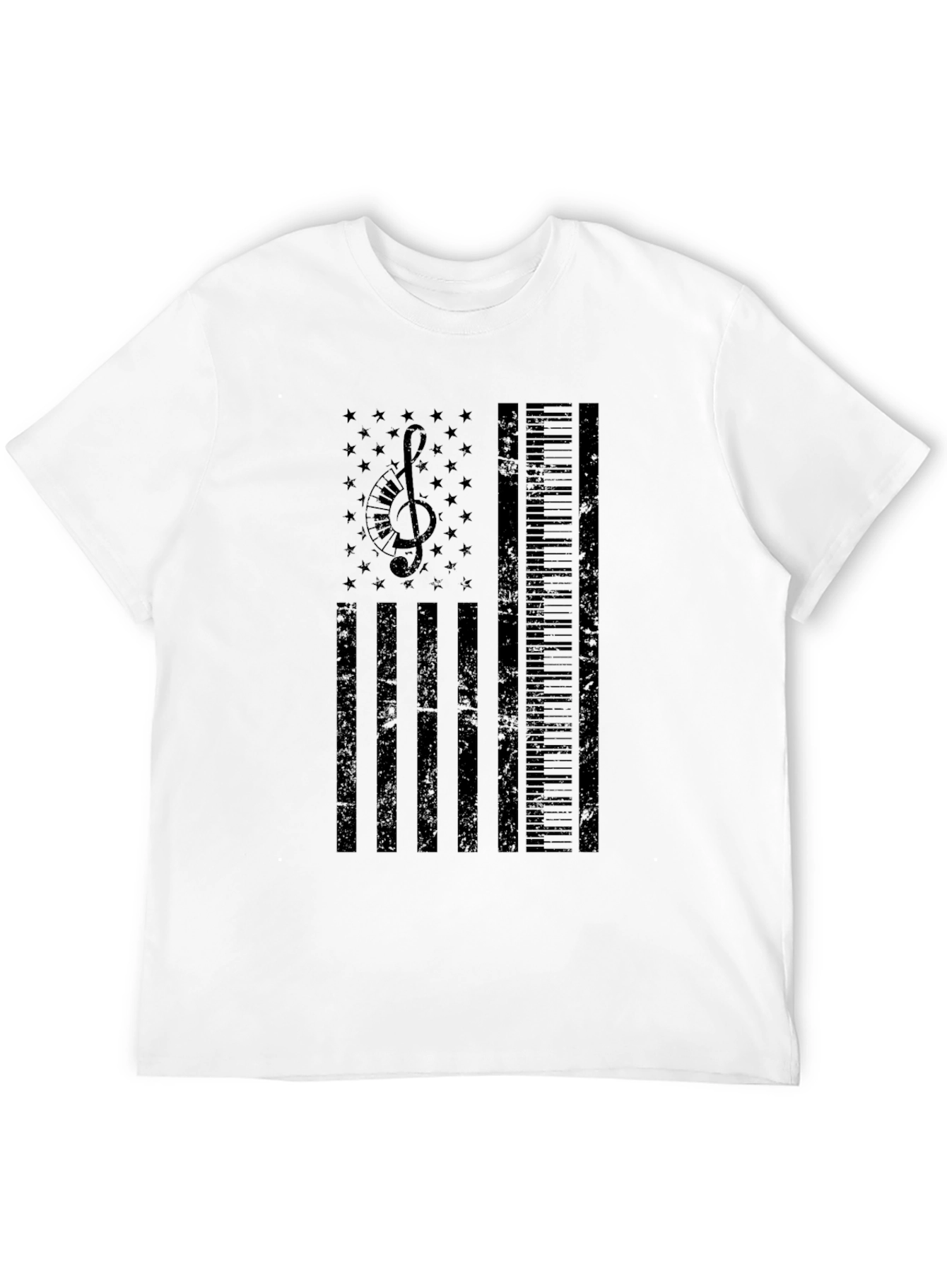 Musical American Flag T-Shirt - Patriotic Musician Tee
