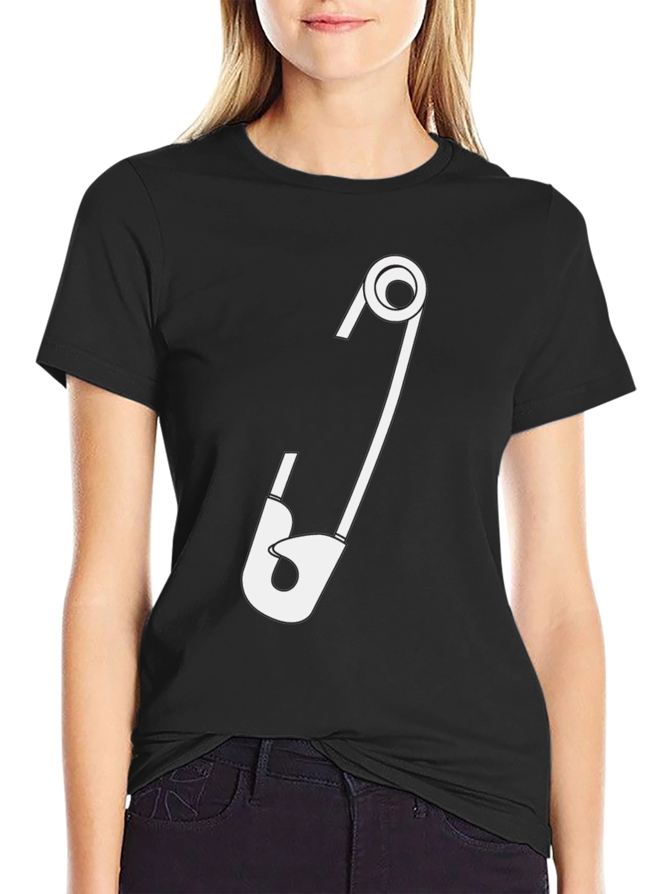 Safety Pin Graphic T-Shirt