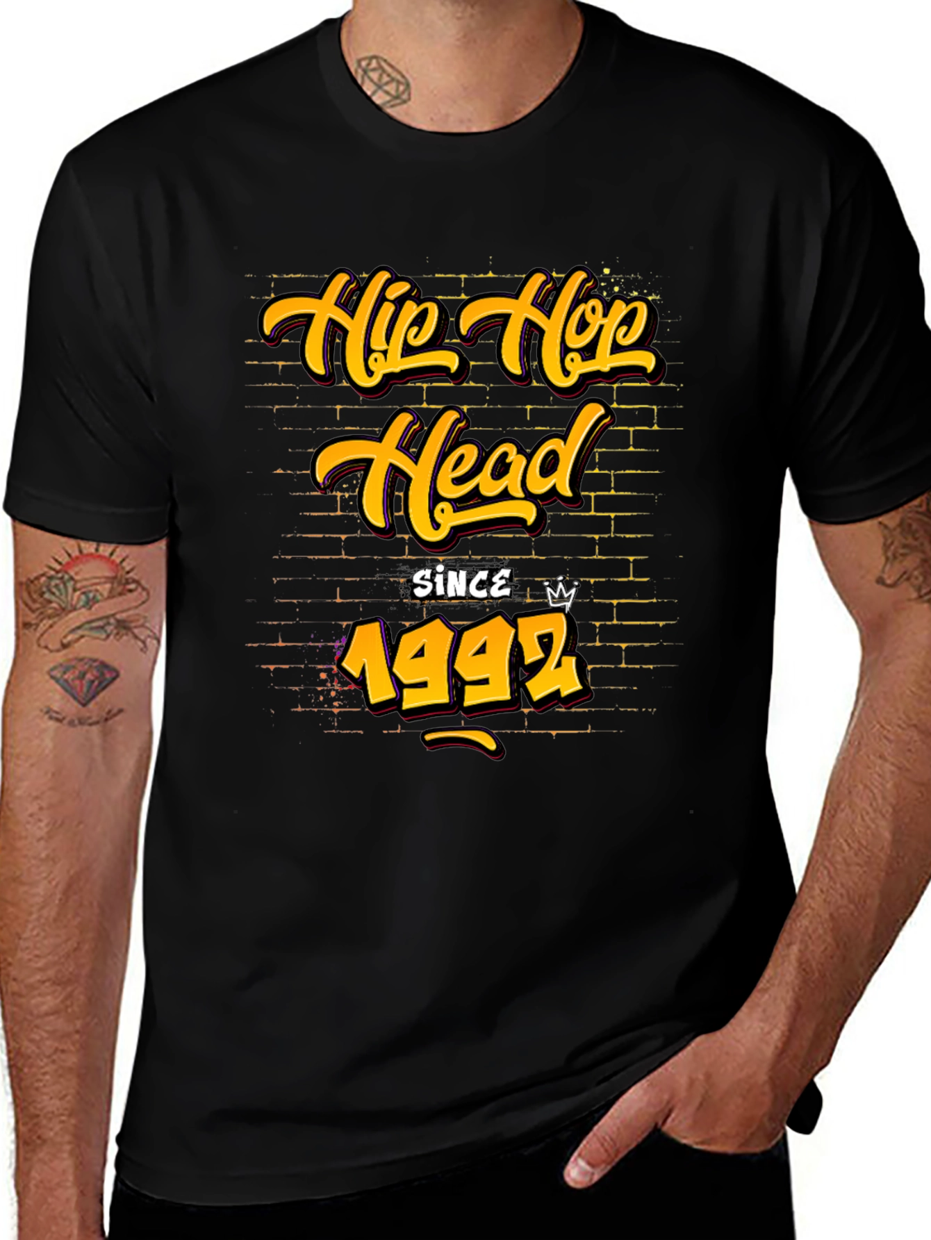 Hip Hop Head Since 1992 Black T-Shirt