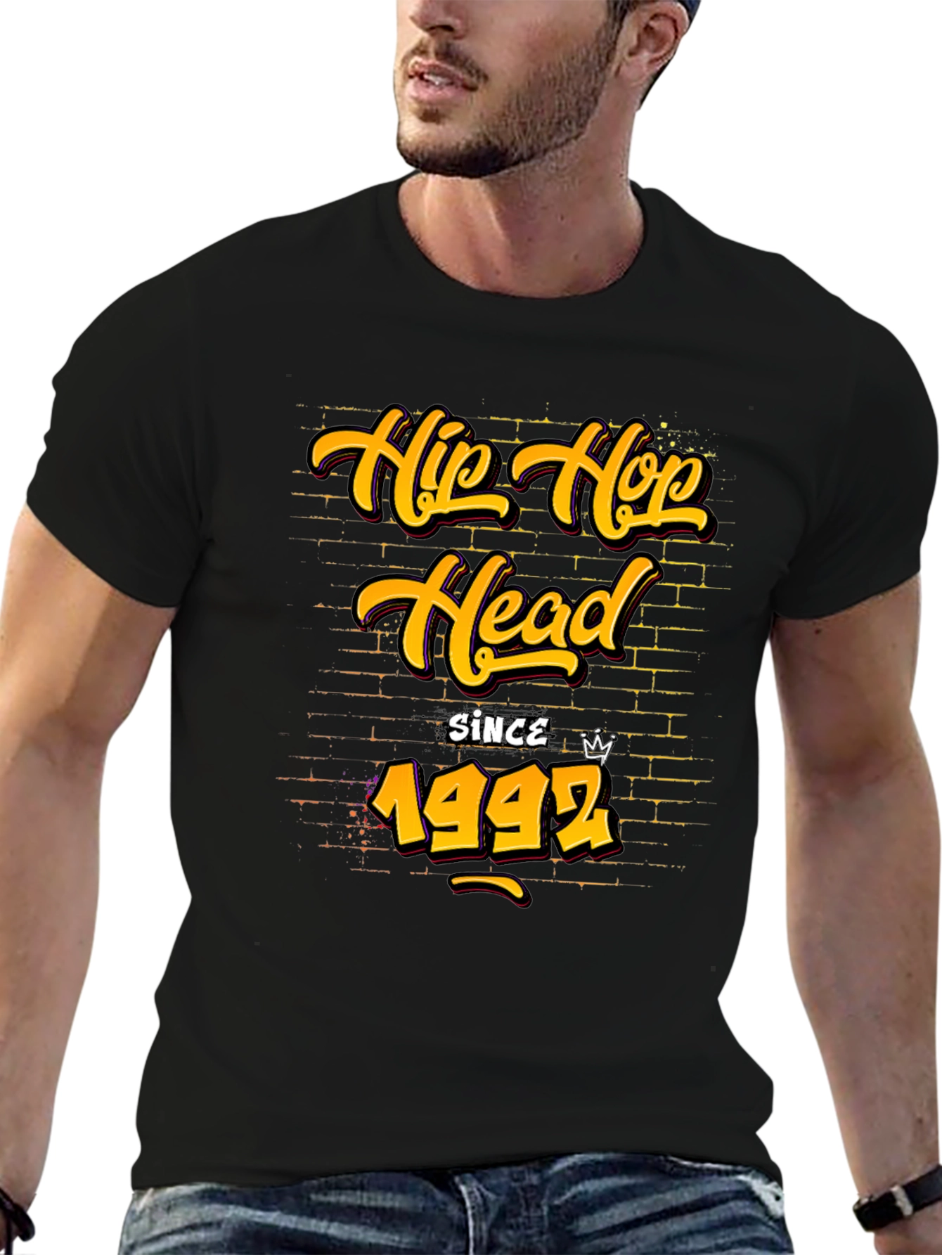 Hip Hop Head Since 1992 Black T-Shirt