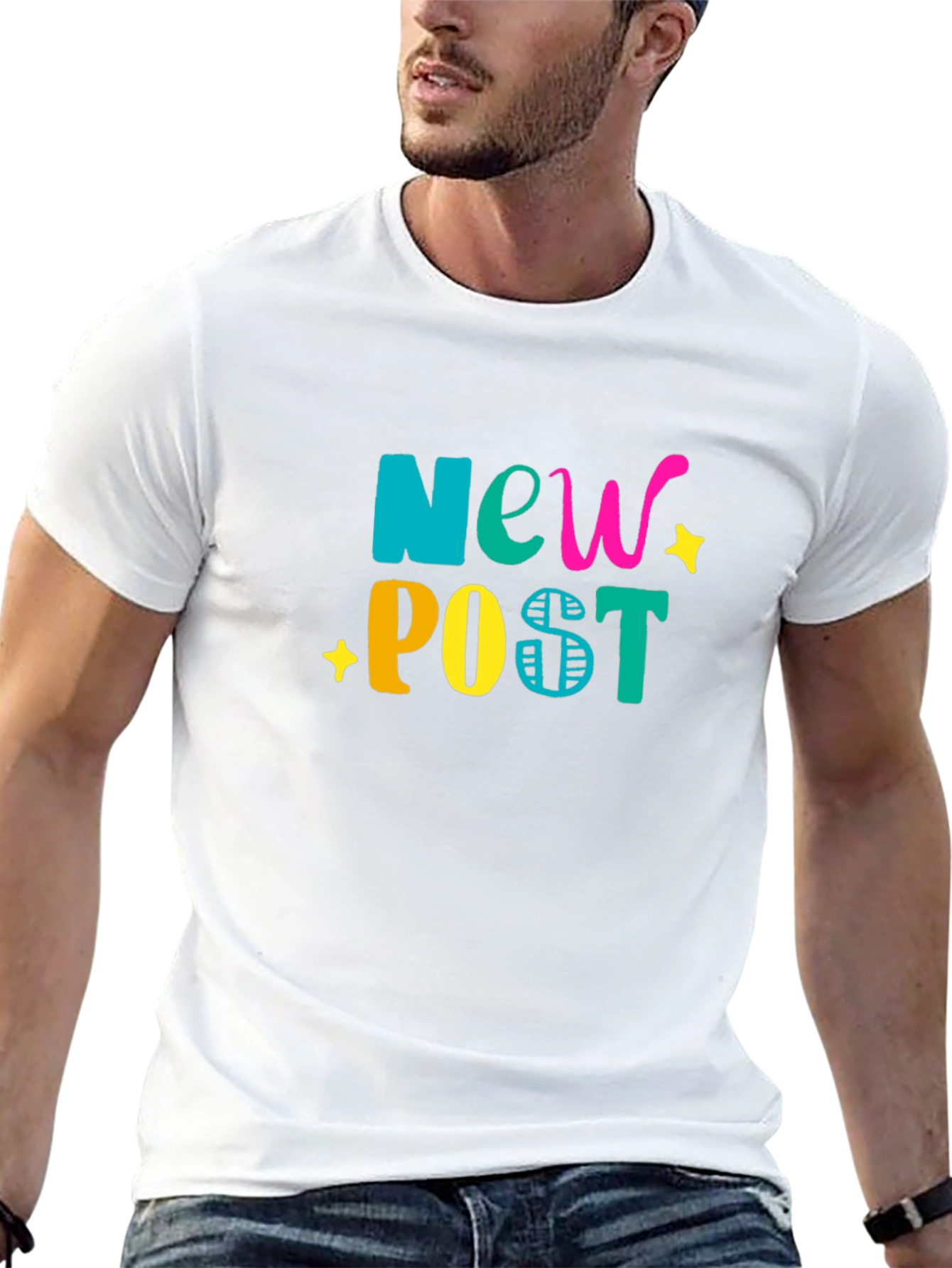 New Post Graphic Tee - Stylish Cotton Blend T-Shirt