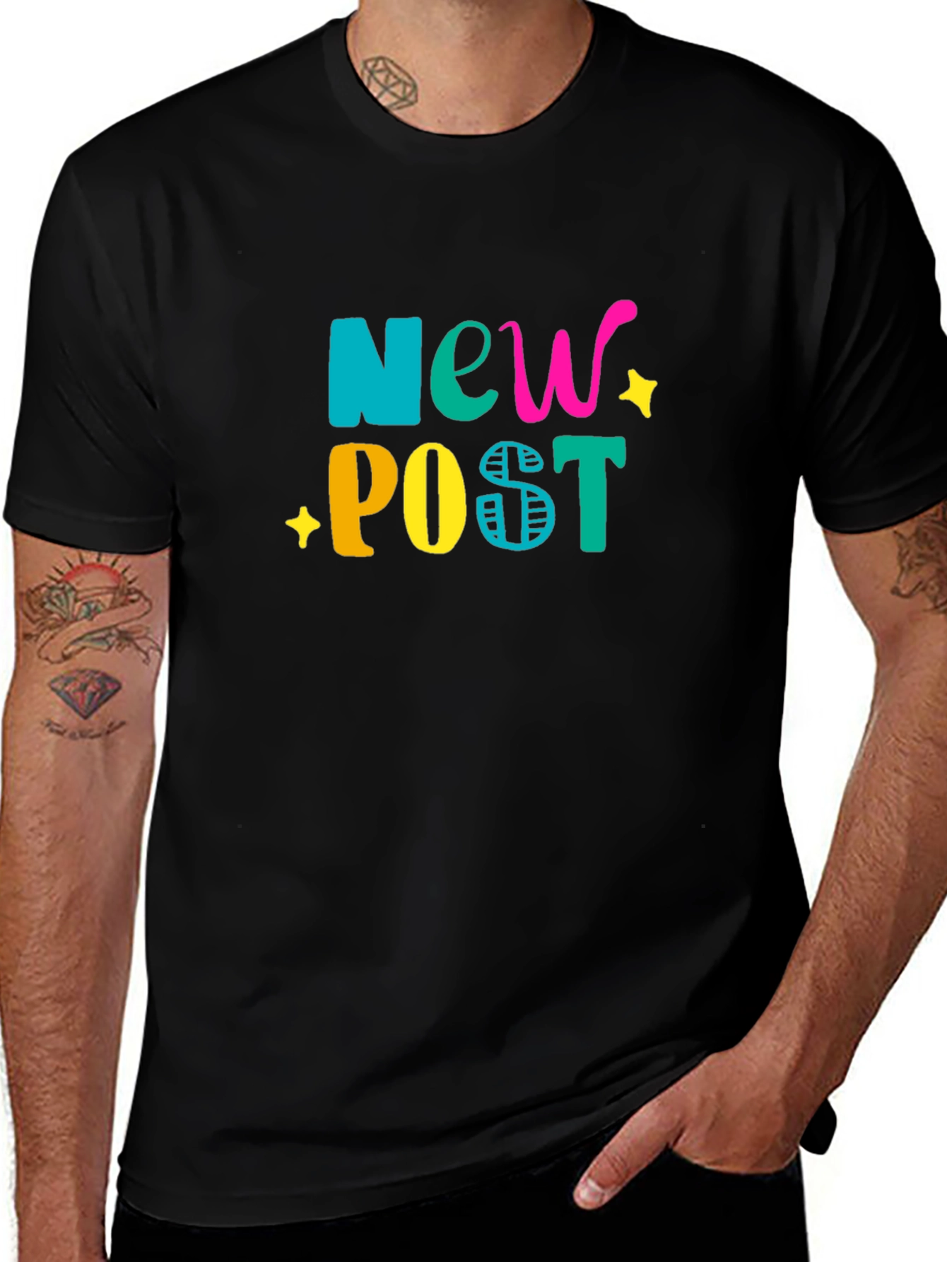 New Post Graphic Tee - Stylish Cotton Blend T-Shirt