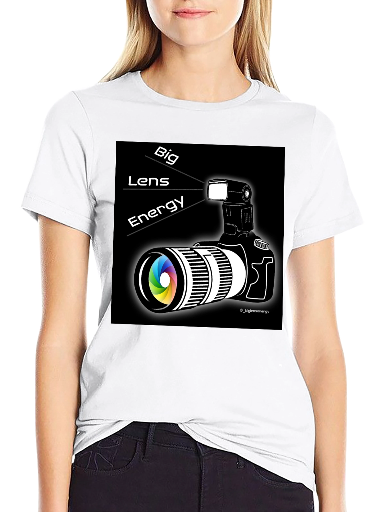 Big Lens Energy Graphic Tee - Black
