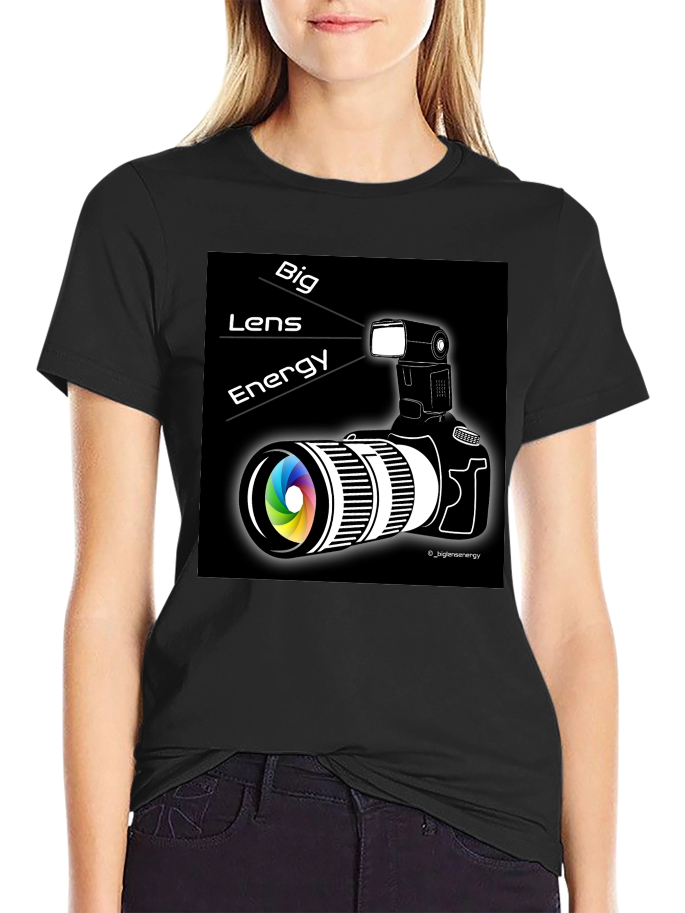 Big Lens Energy Graphic Tee - Black