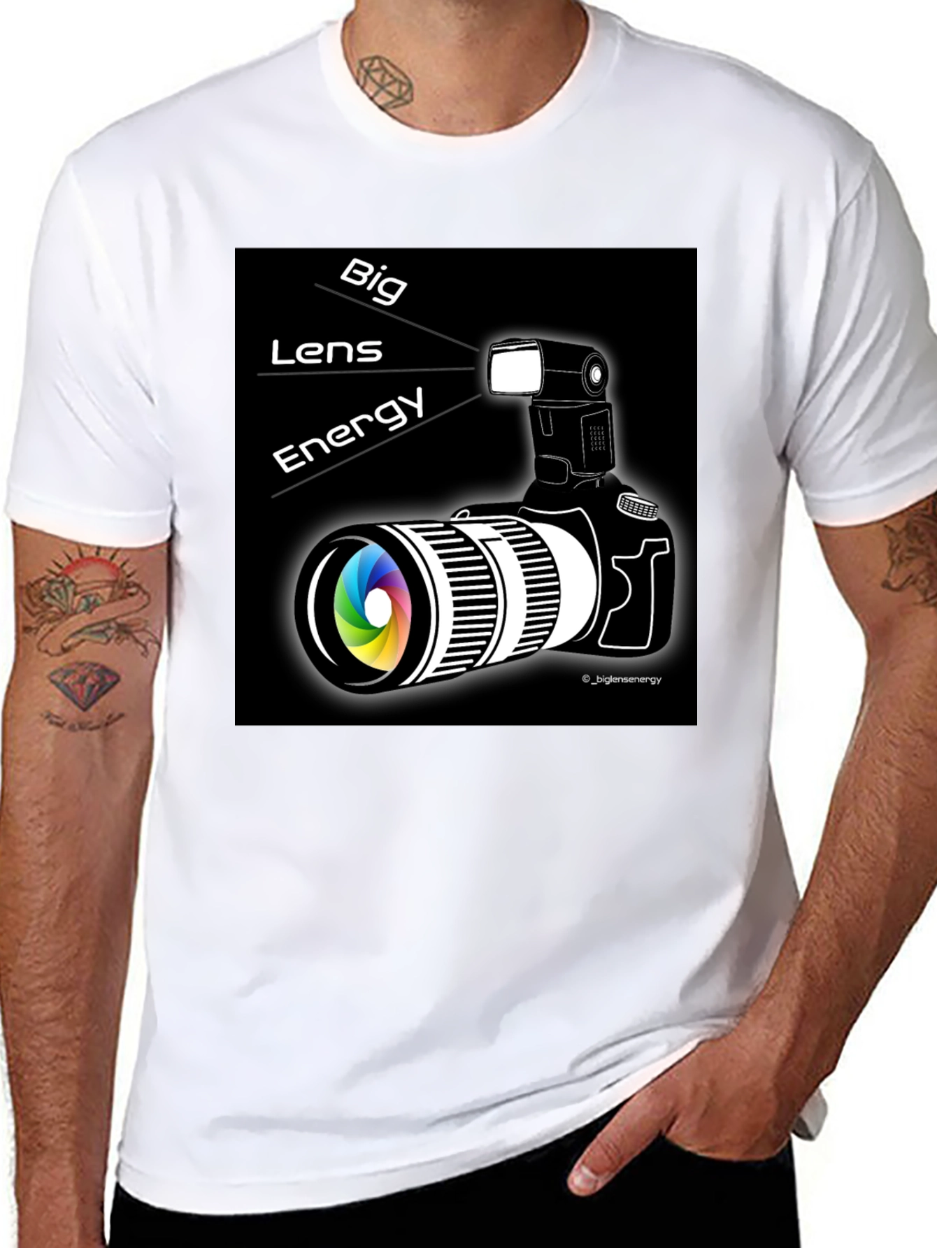 Big Lens Energy Graphic Tee - Black