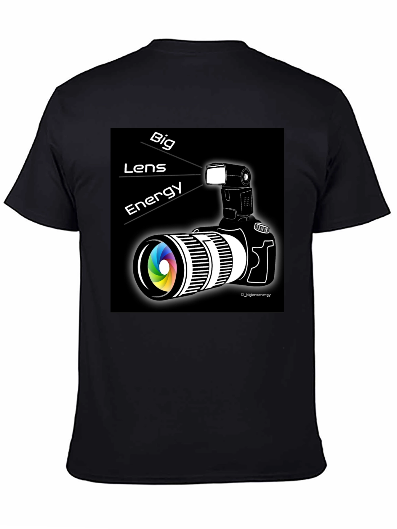 Big Lens Energy Graphic Tee - Black