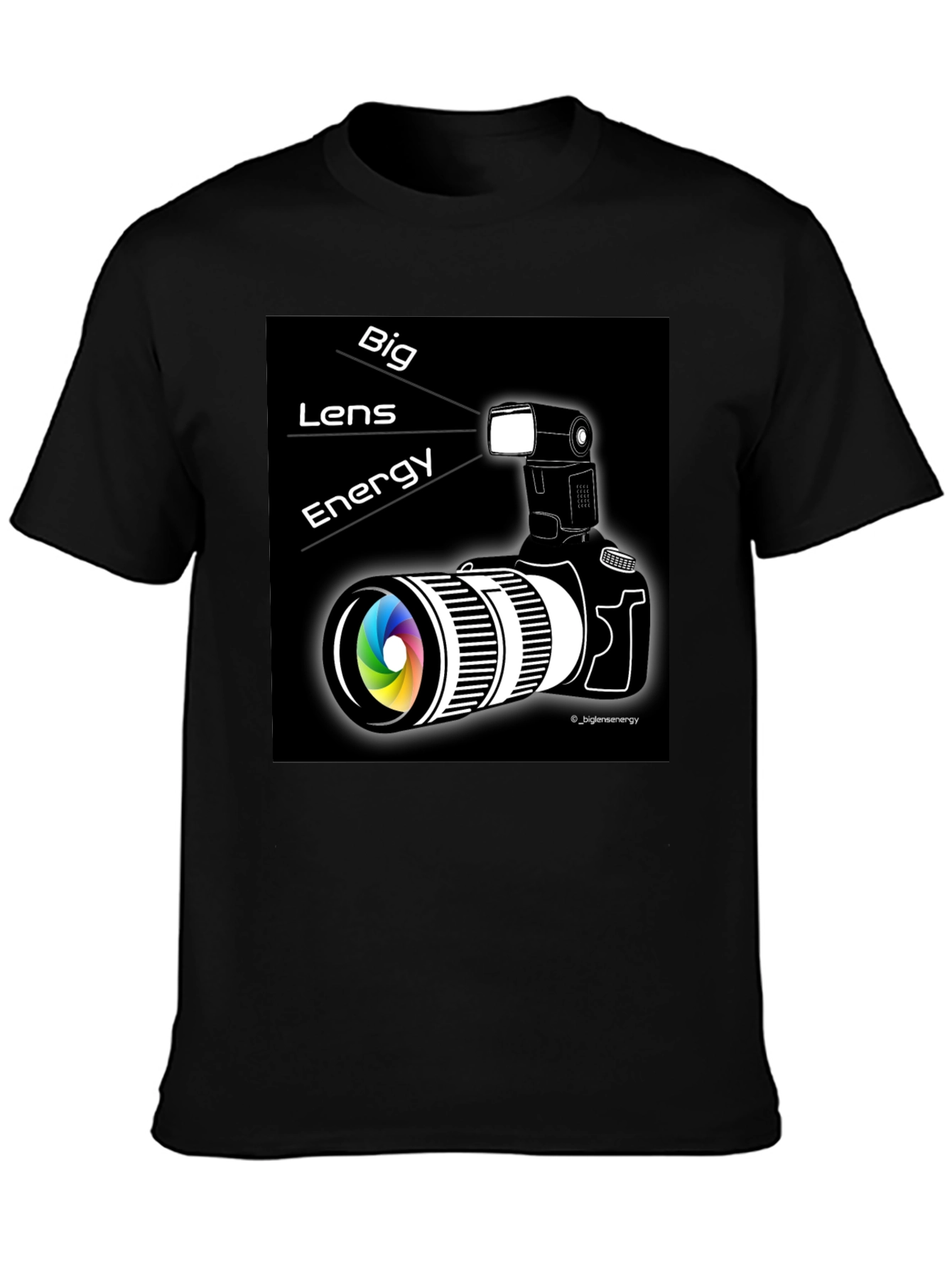Big Lens Energy Graphic Tee - Black