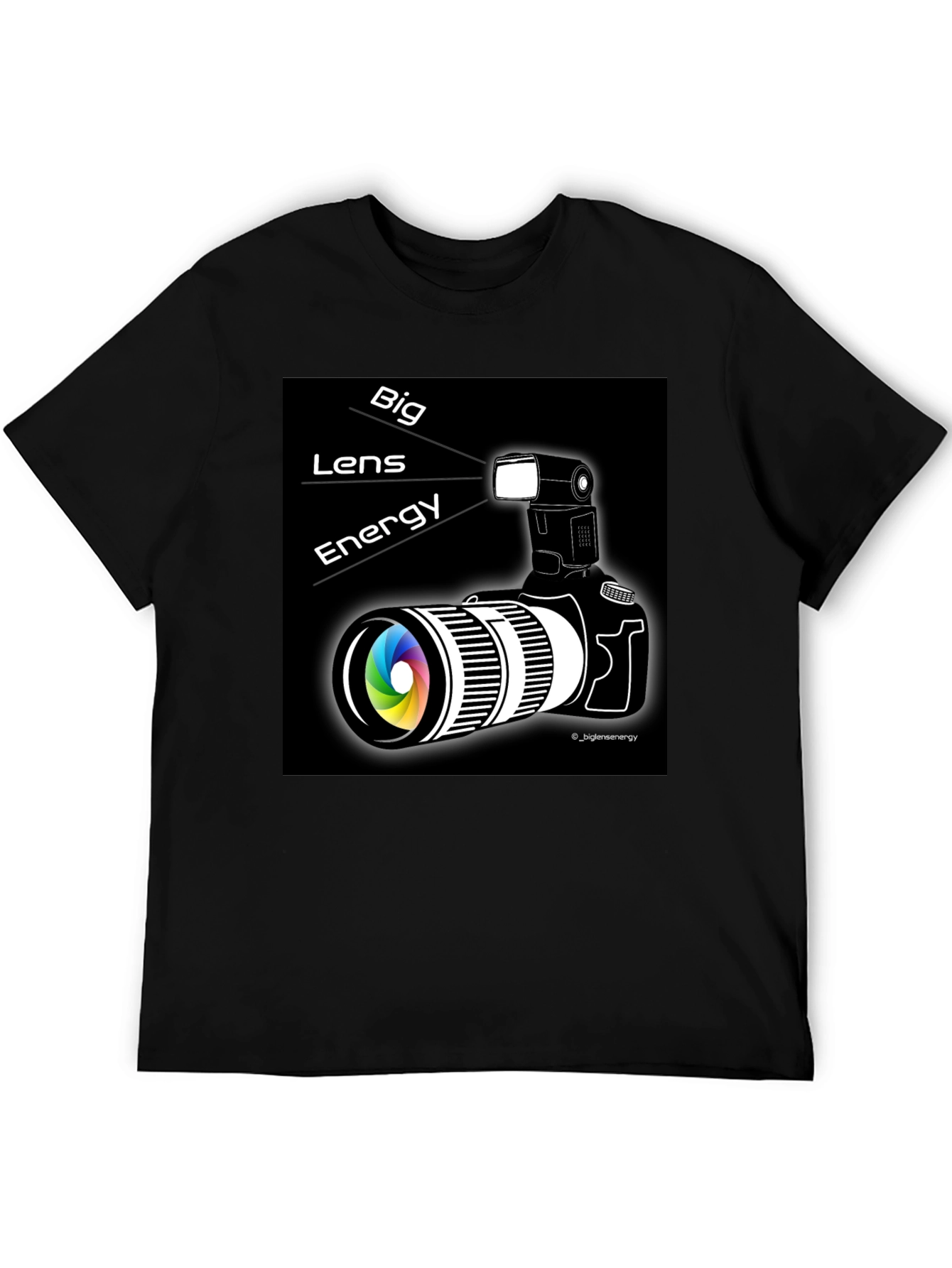 Big Lens Energy Graphic Tee - Black