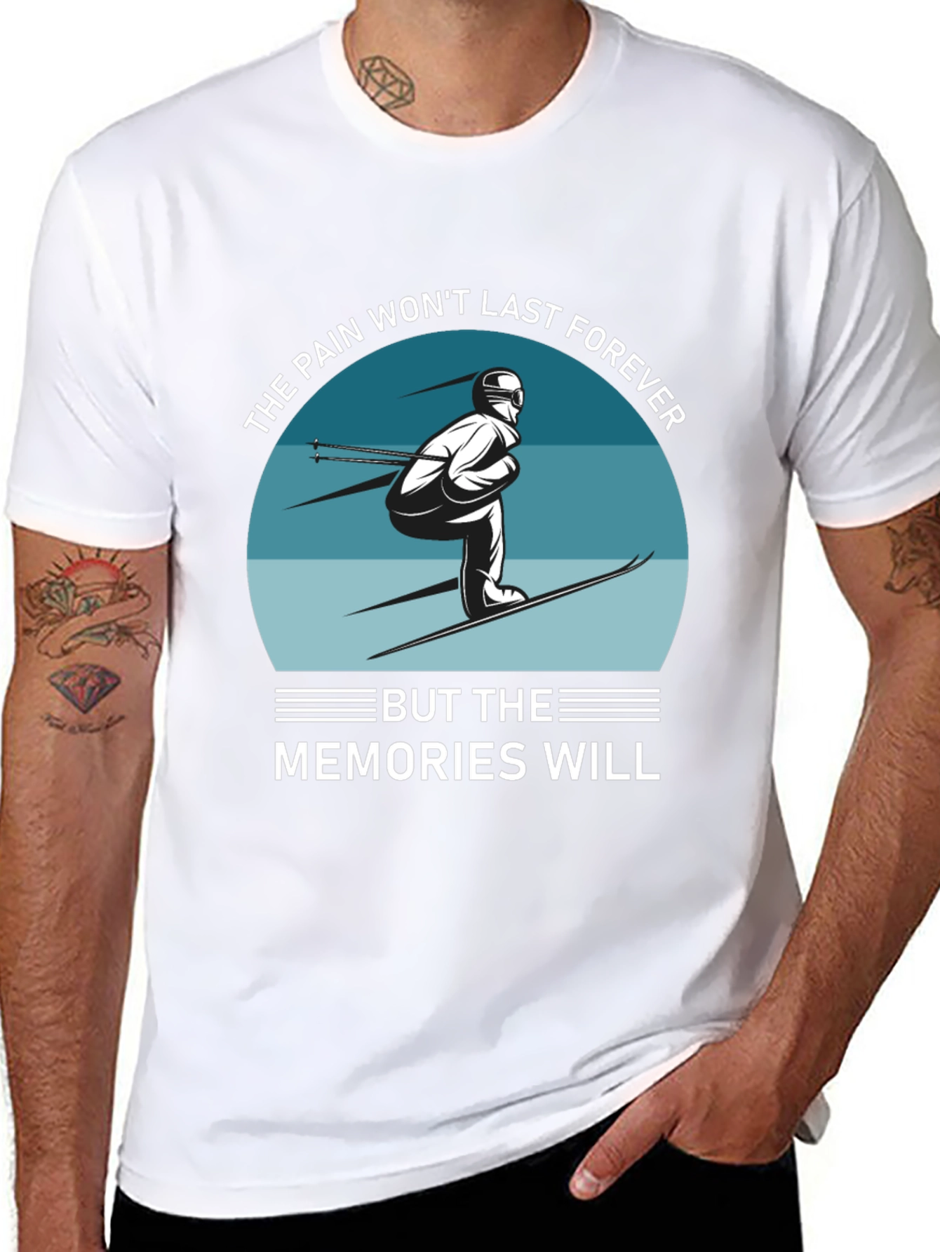 Skiing Memories Tee: Pain Wont Last Forever