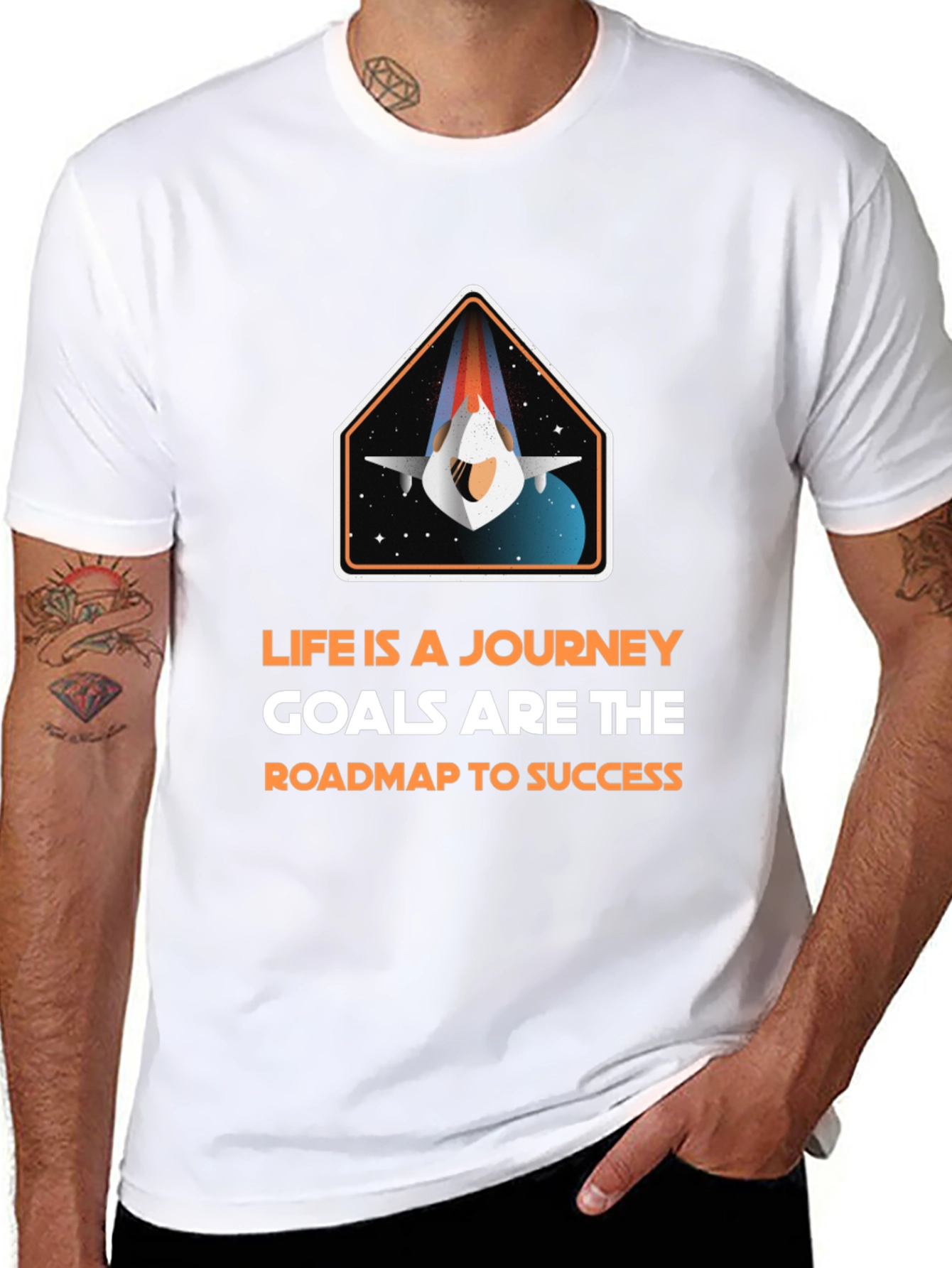 Inspirational Space Journey Graphic T-Shirt