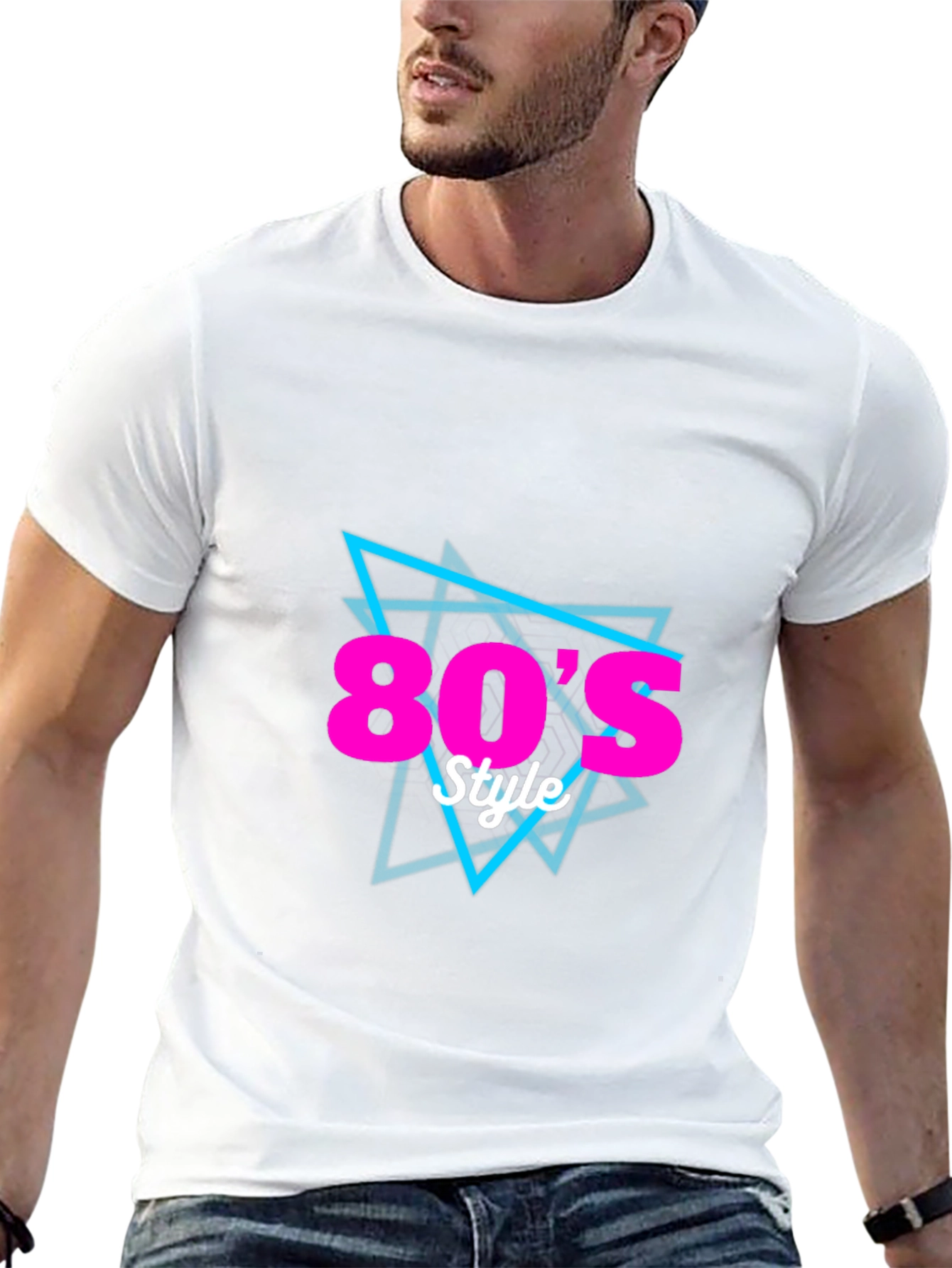 Retro 80s Style Black T-Shirt