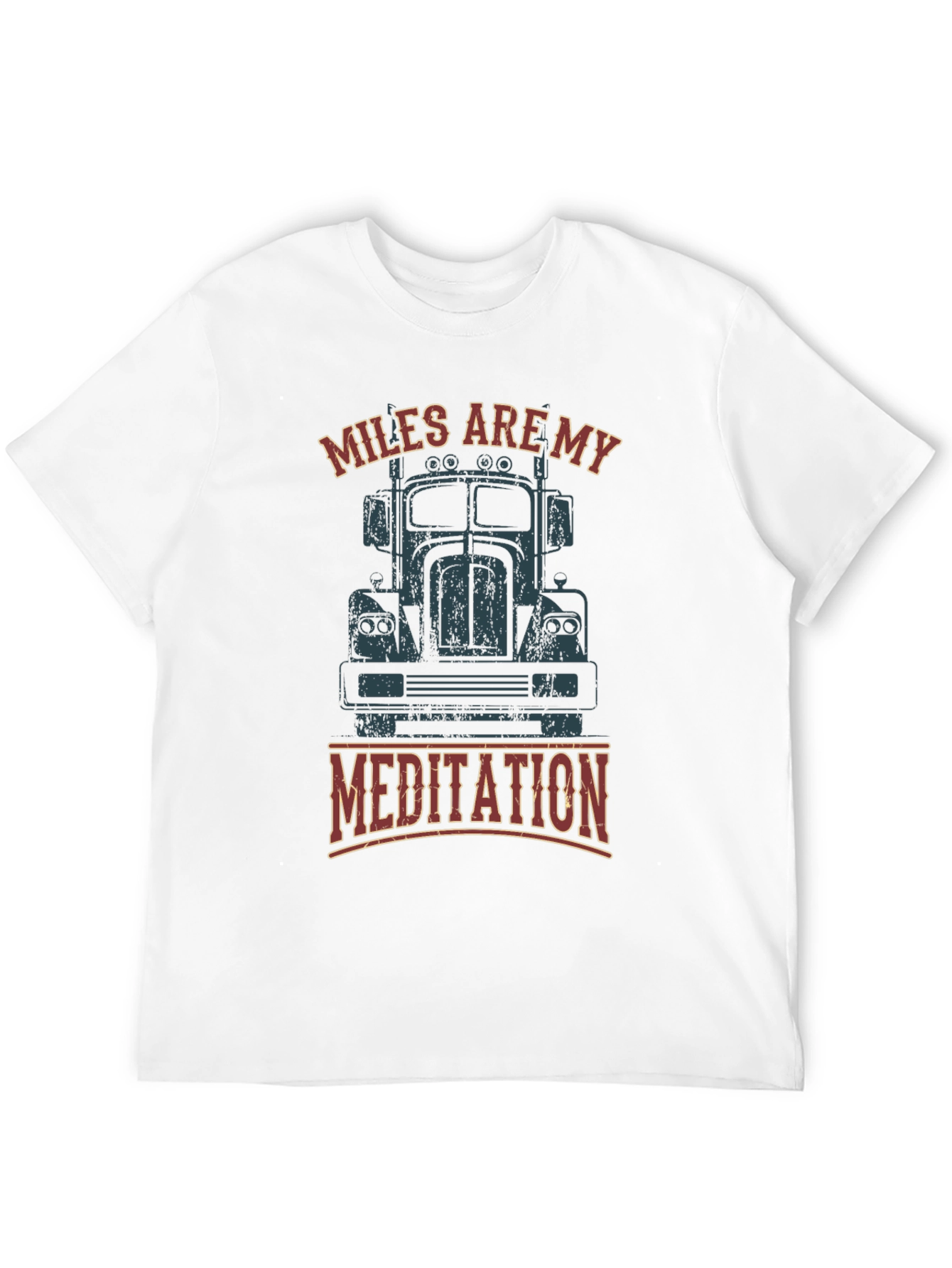 Miles Are My Meditation Trucker T-Shirt