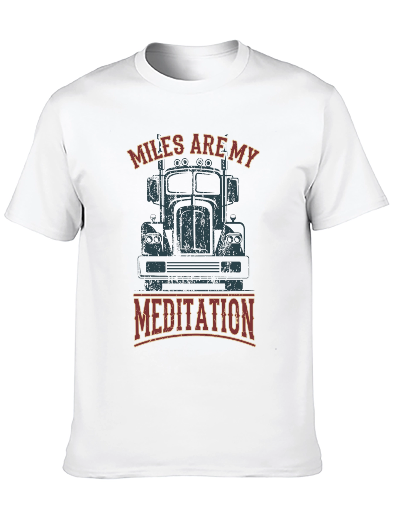 Miles Are My Meditation Trucker T-Shirt