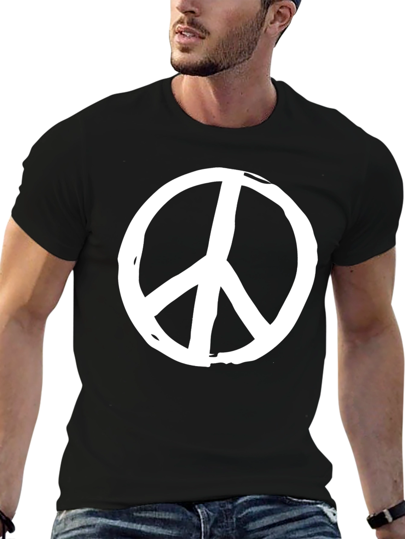 Peace Sign Graphic T-Shirt - Stylish & Comfortable