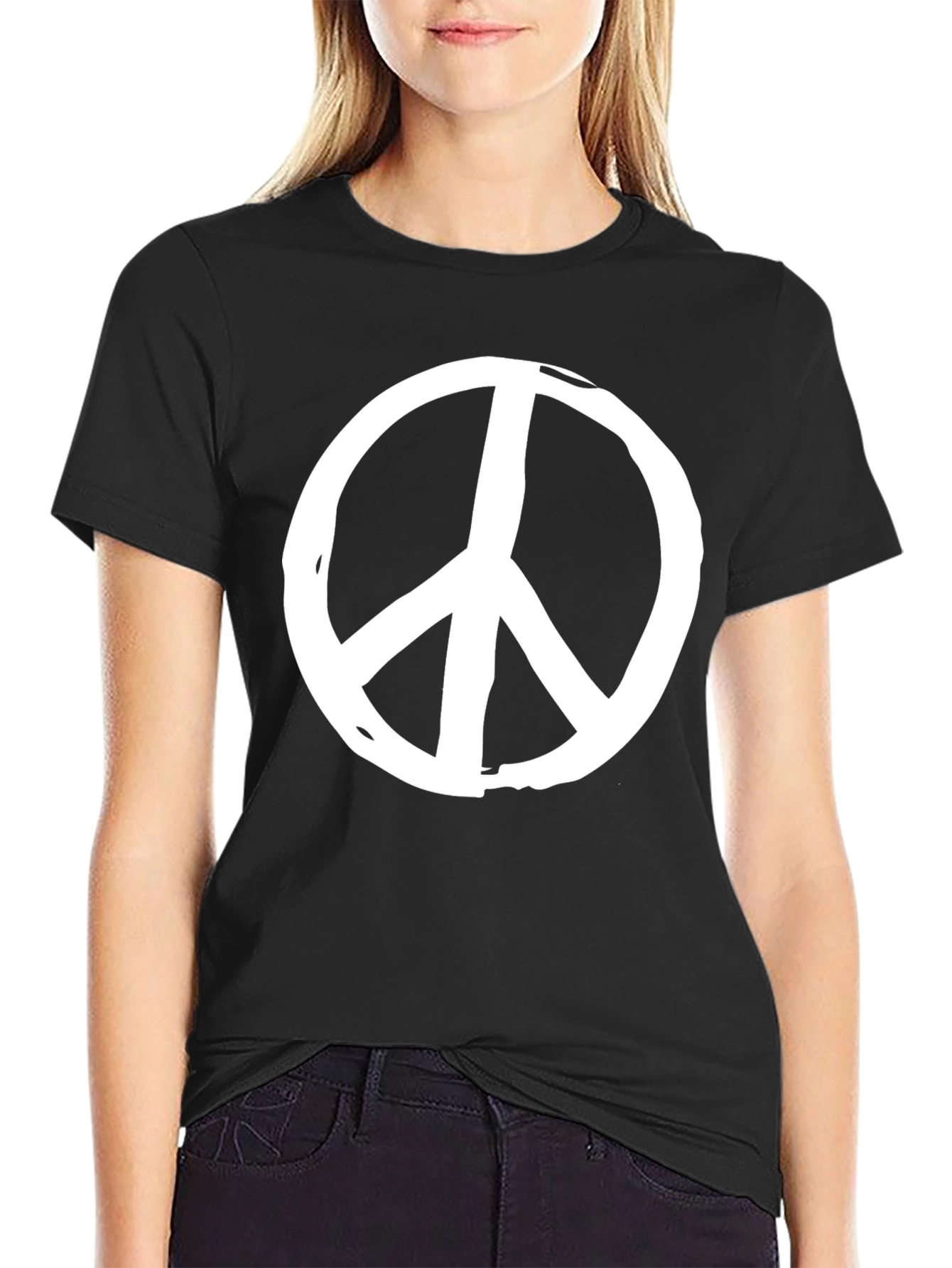 Peace Sign Graphic T-Shirt - Stylish & Comfortable