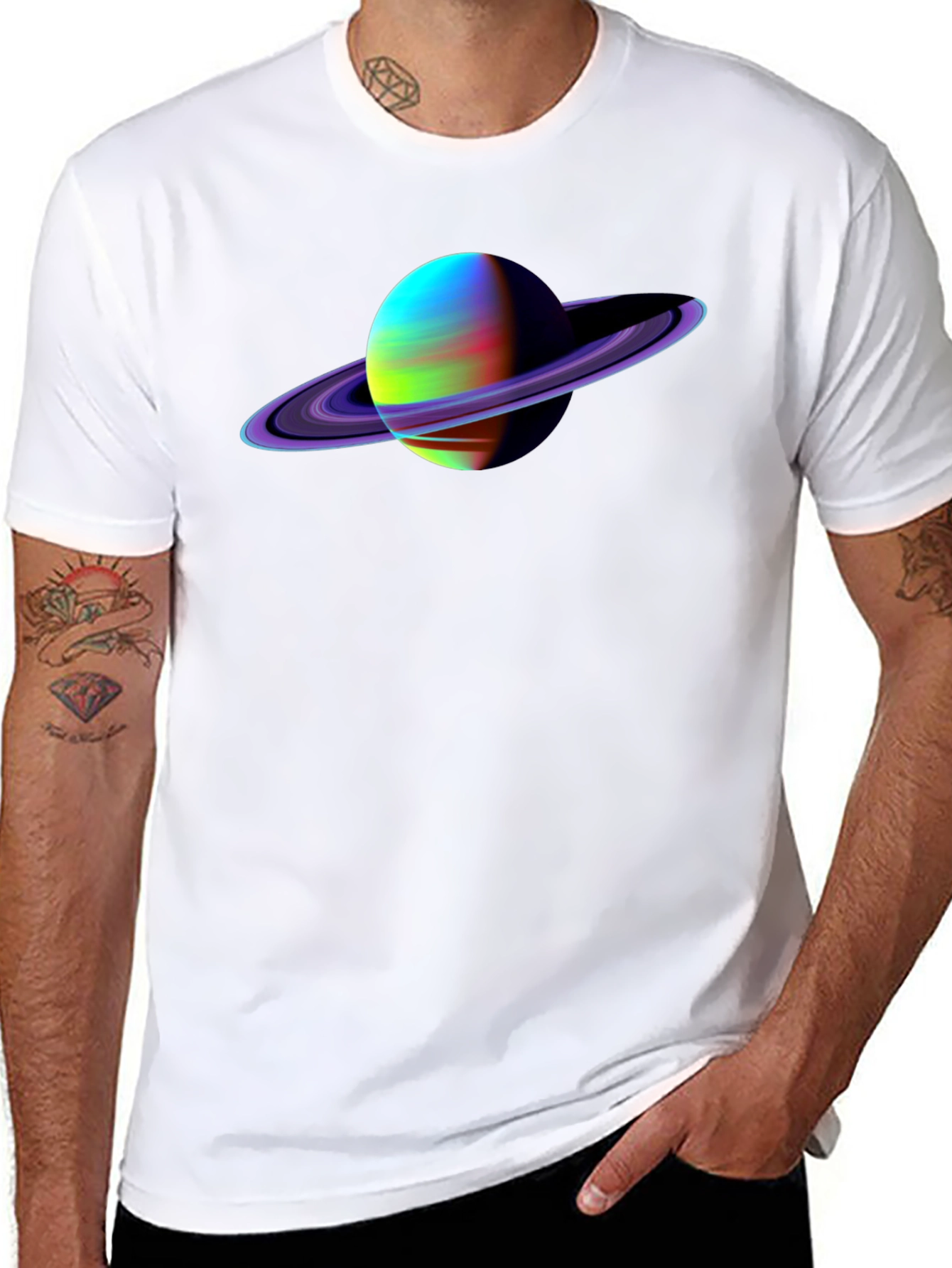 Saturn Graphic Black T-Shirt