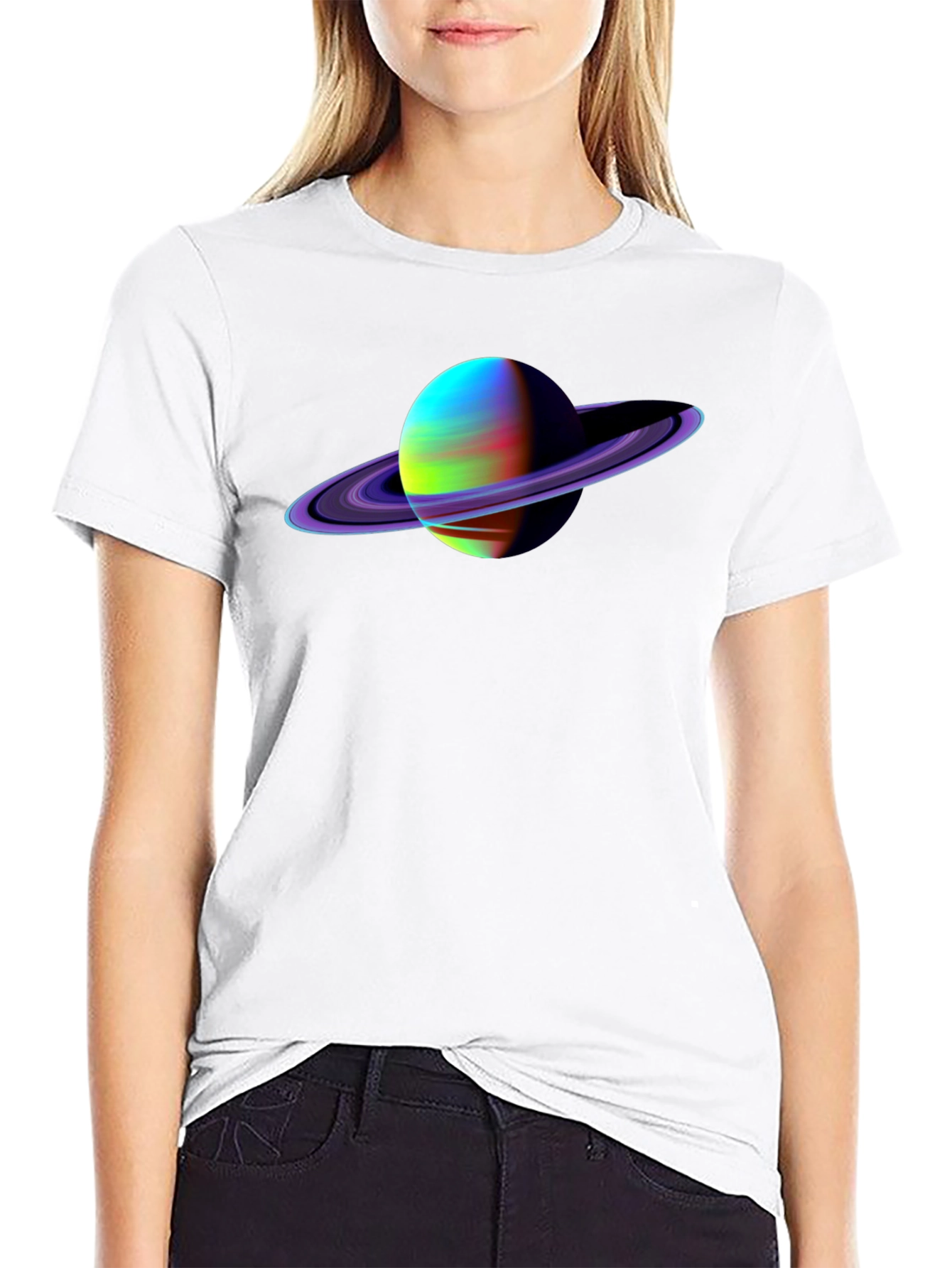 Saturn Graphic Black T-Shirt