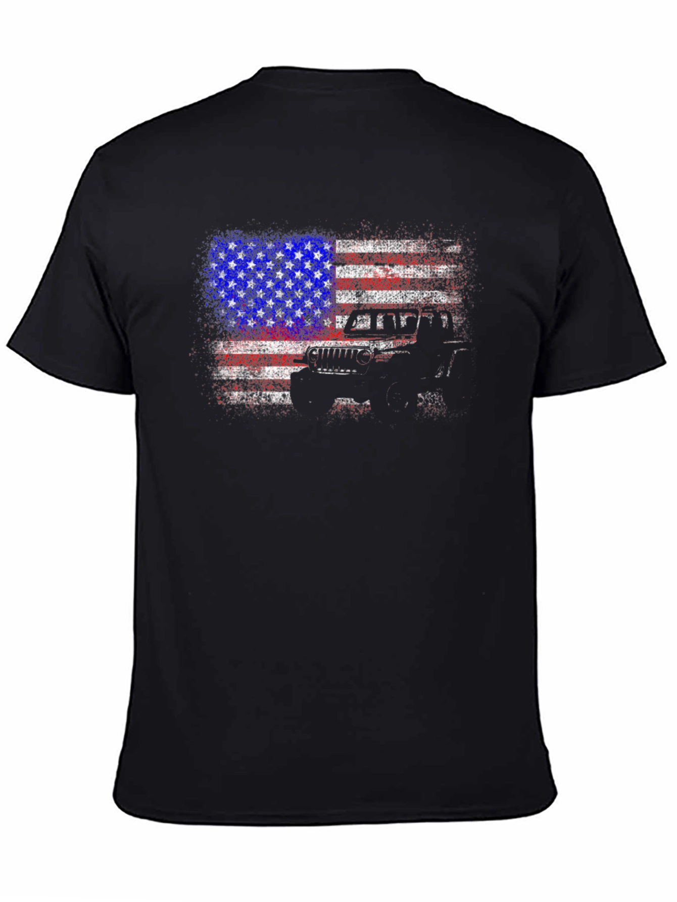 American Flag Jeep T-Shirt - Patriotic Graphic Tee