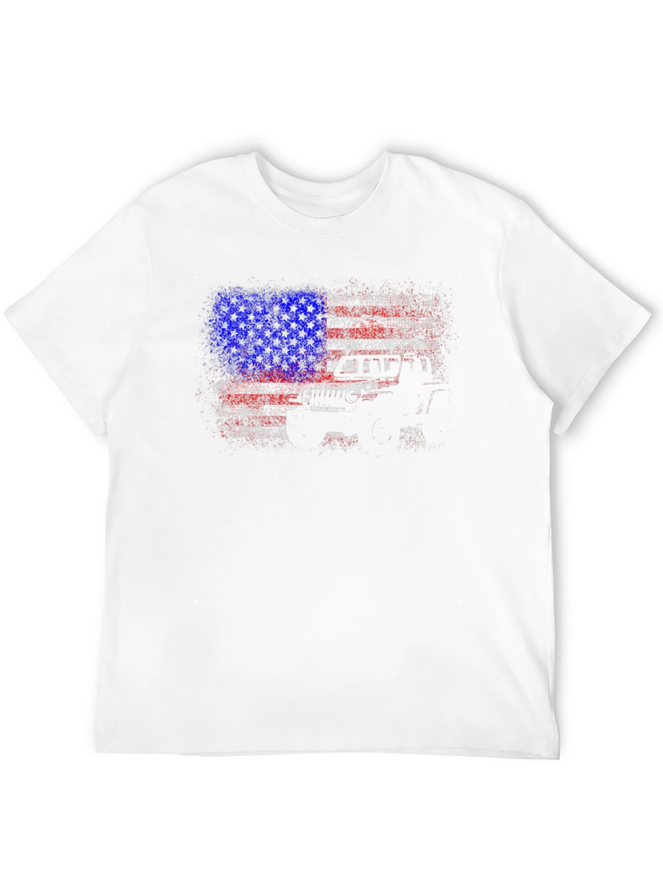American Flag Jeep T-Shirt - Patriotic Graphic Tee