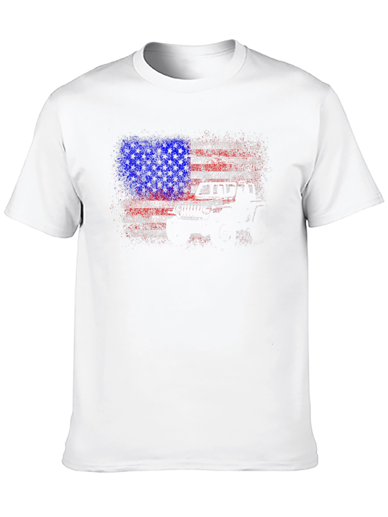 American Flag Jeep T-Shirt - Patriotic Graphic Tee