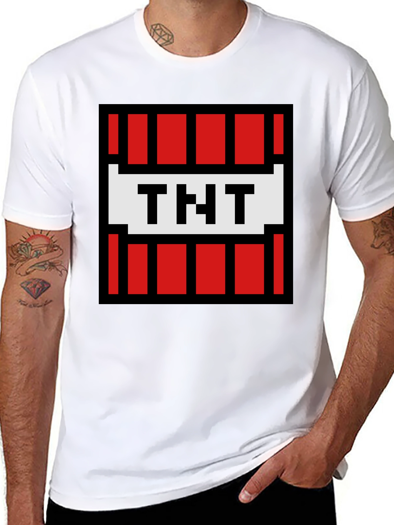 Minecraft TNT Pixel Art Graphic Tee