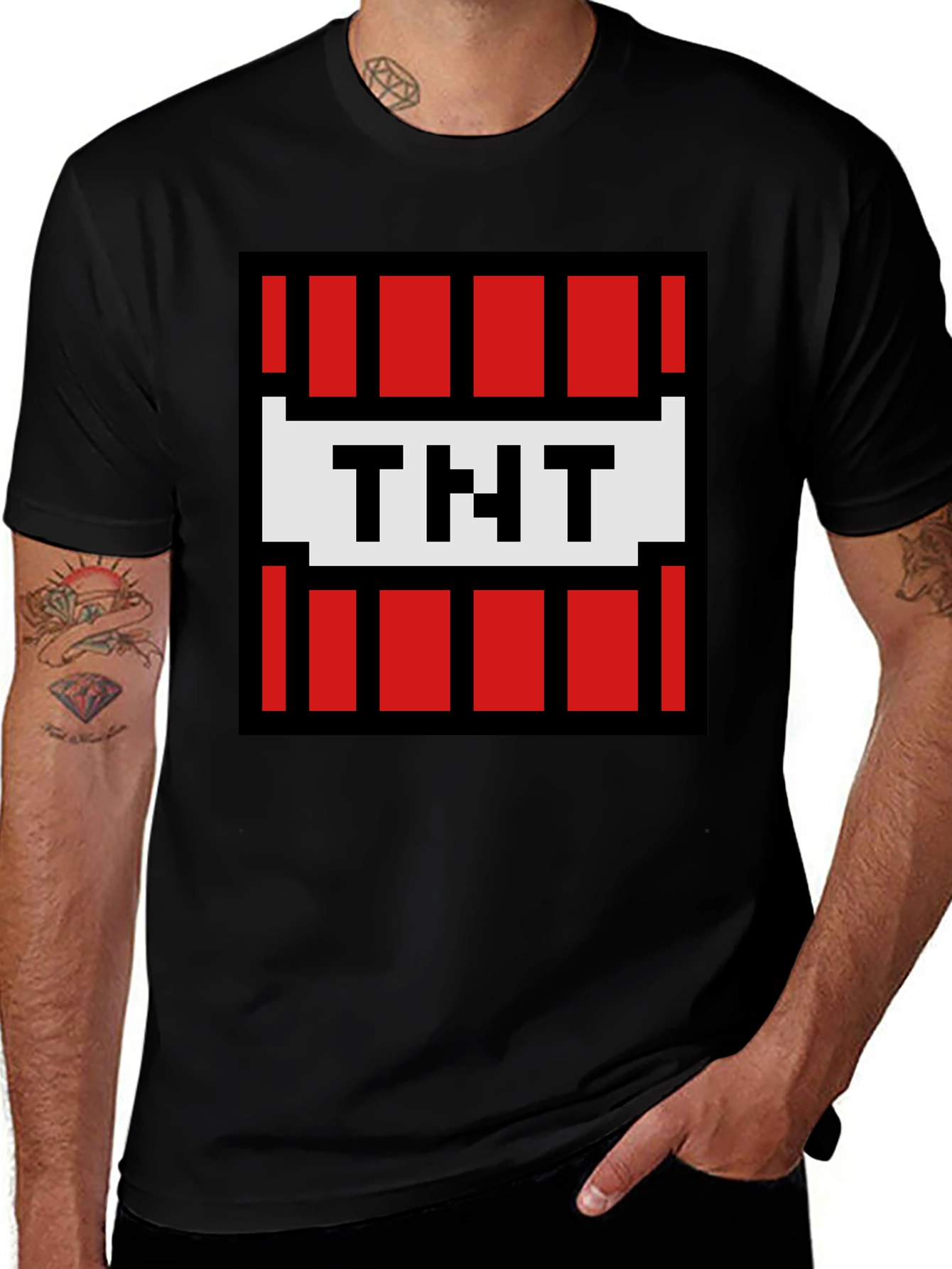 Minecraft TNT Pixel Art Graphic Tee
