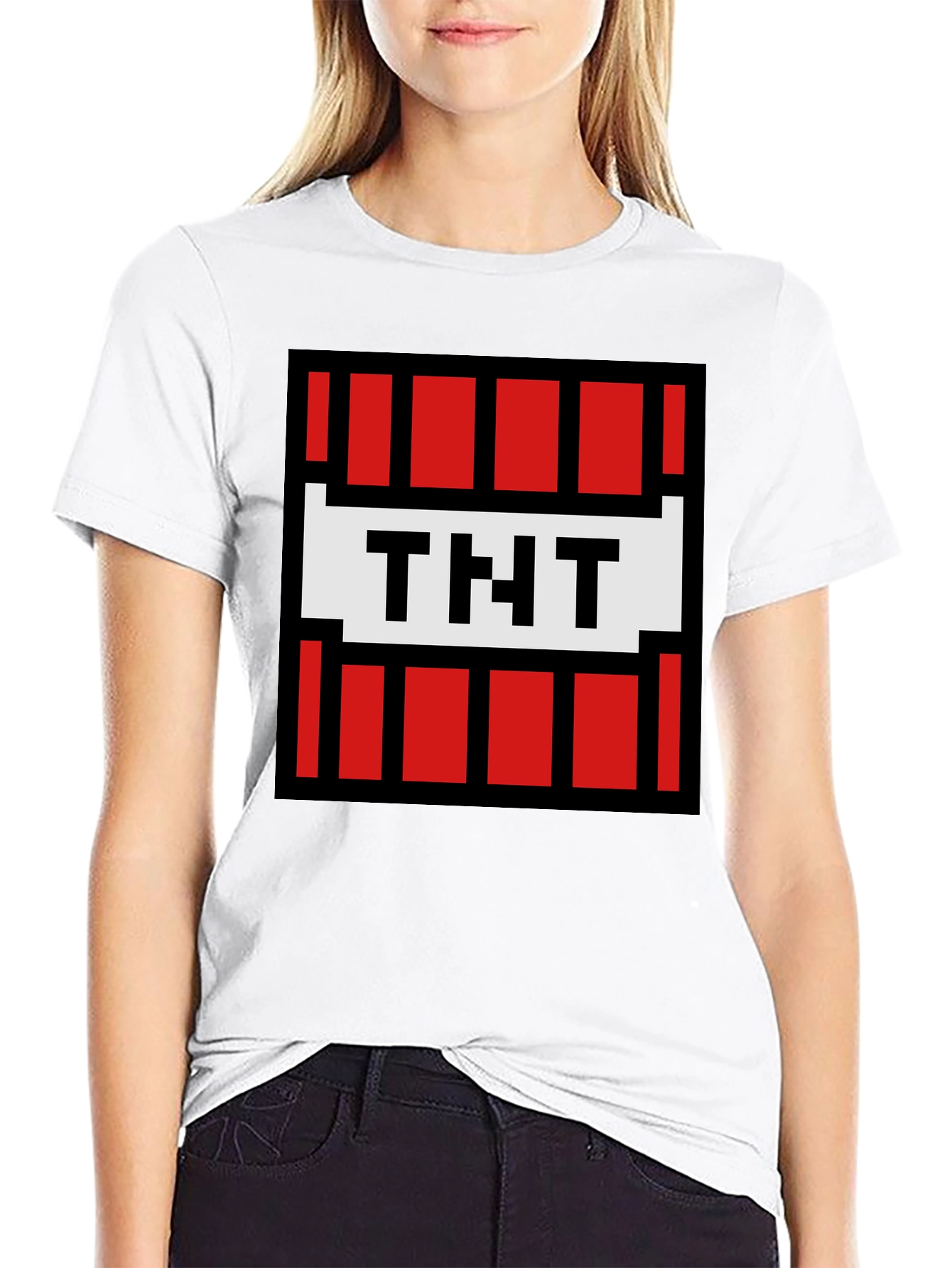 Minecraft TNT Pixel Art Graphic Tee