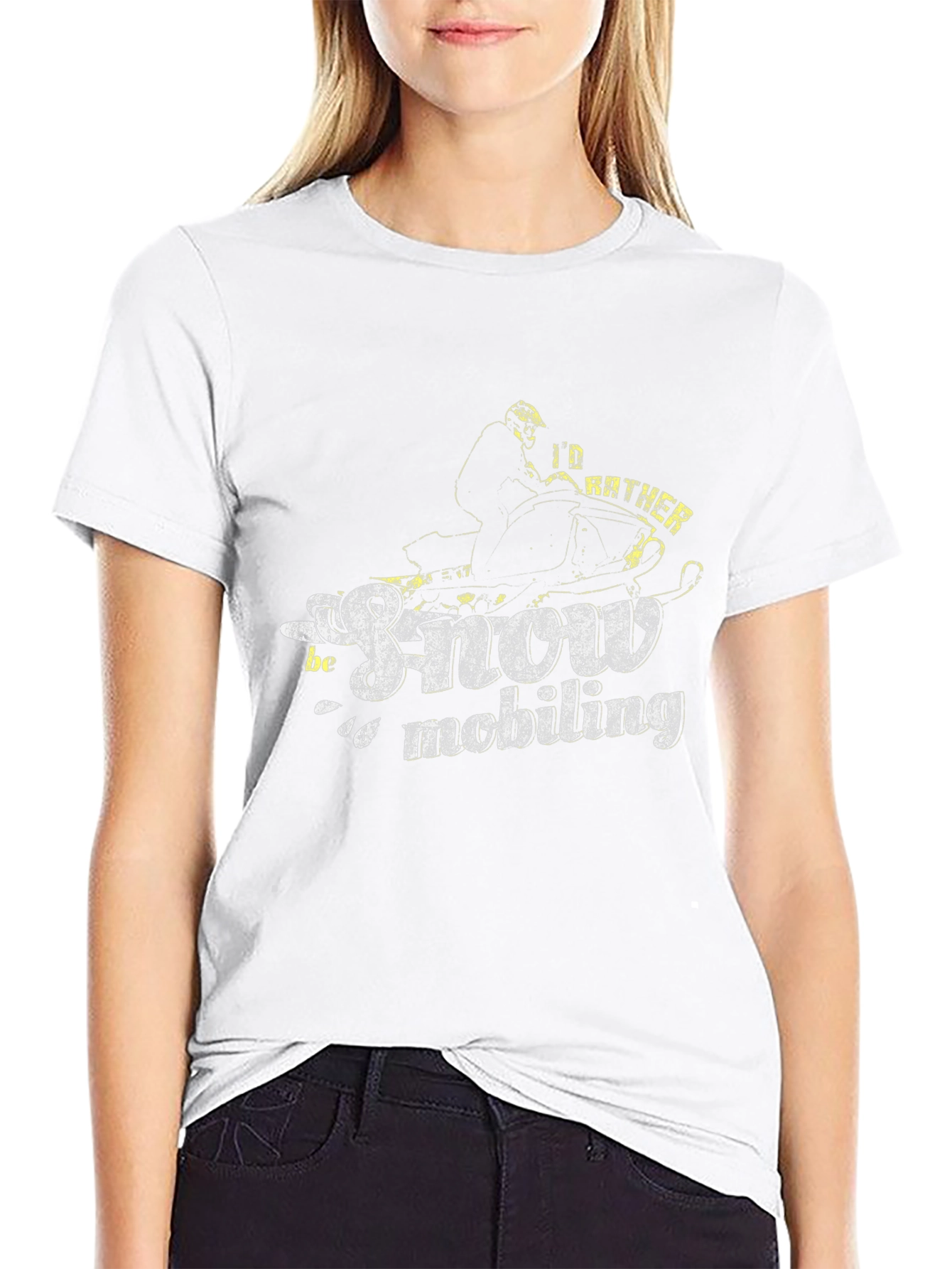 Snowmobiling T-Shirt - Id Rather Be Snowmobiling!
