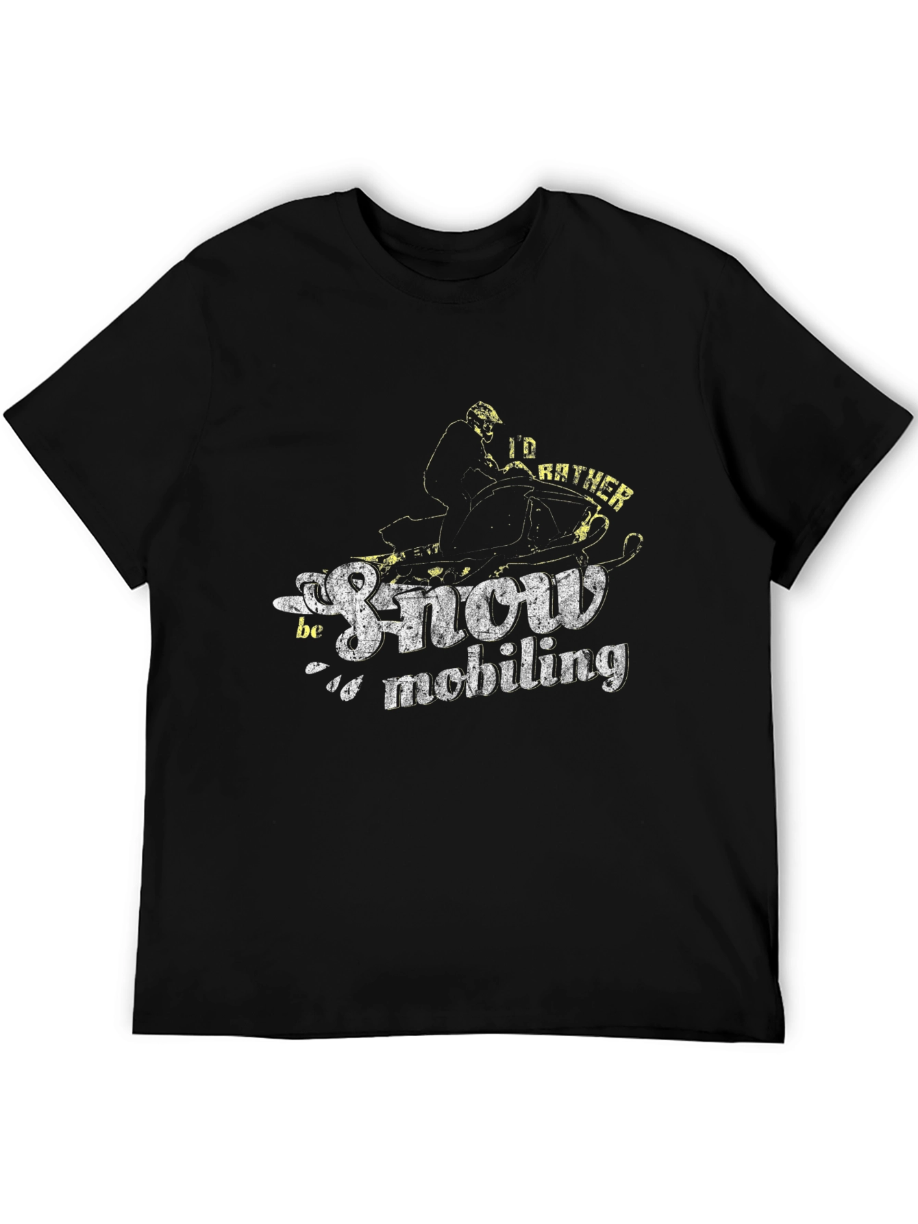 Snowmobiling T-Shirt - Id Rather Be Snowmobiling!