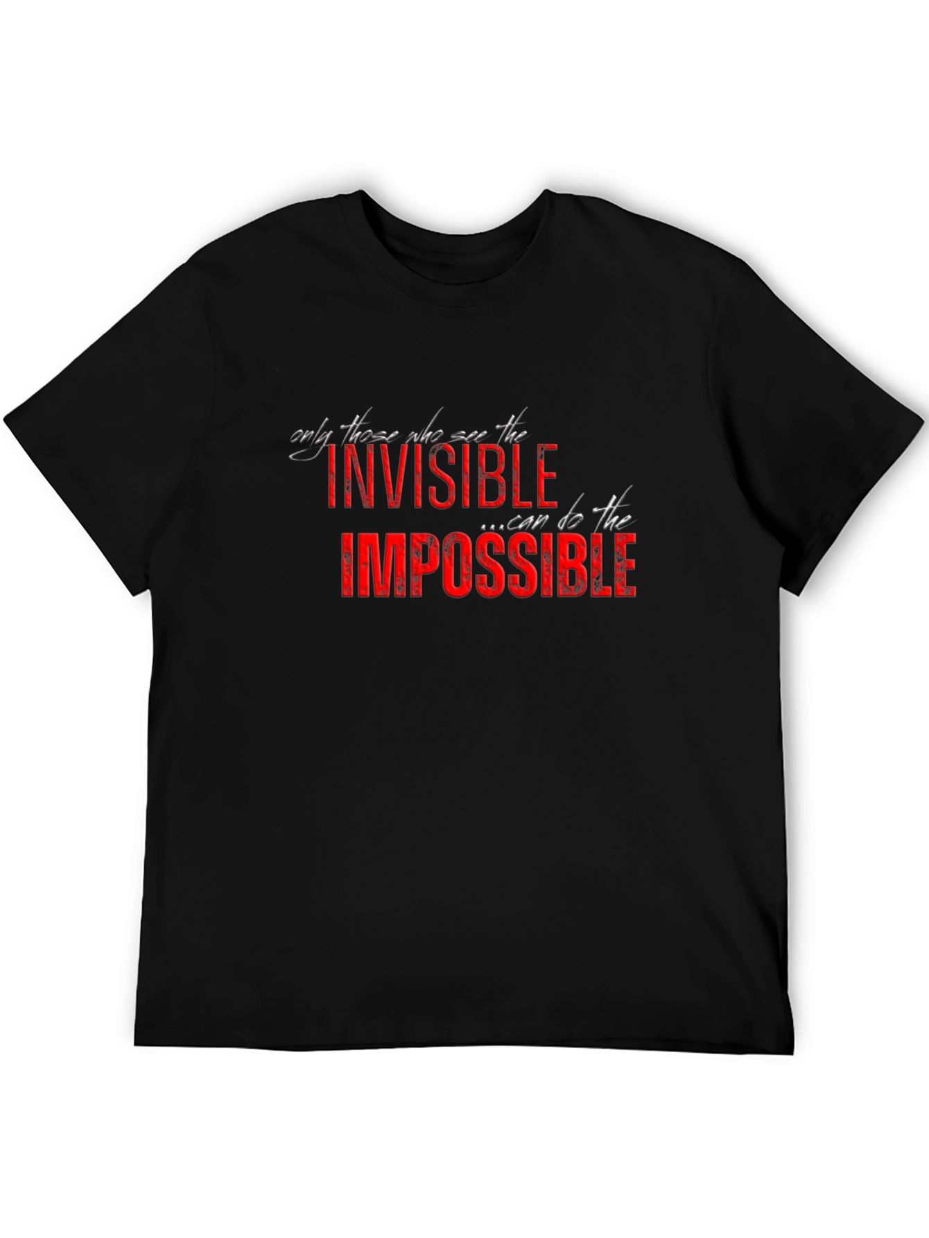 Invisible Impossible Graphic Print Black Tee