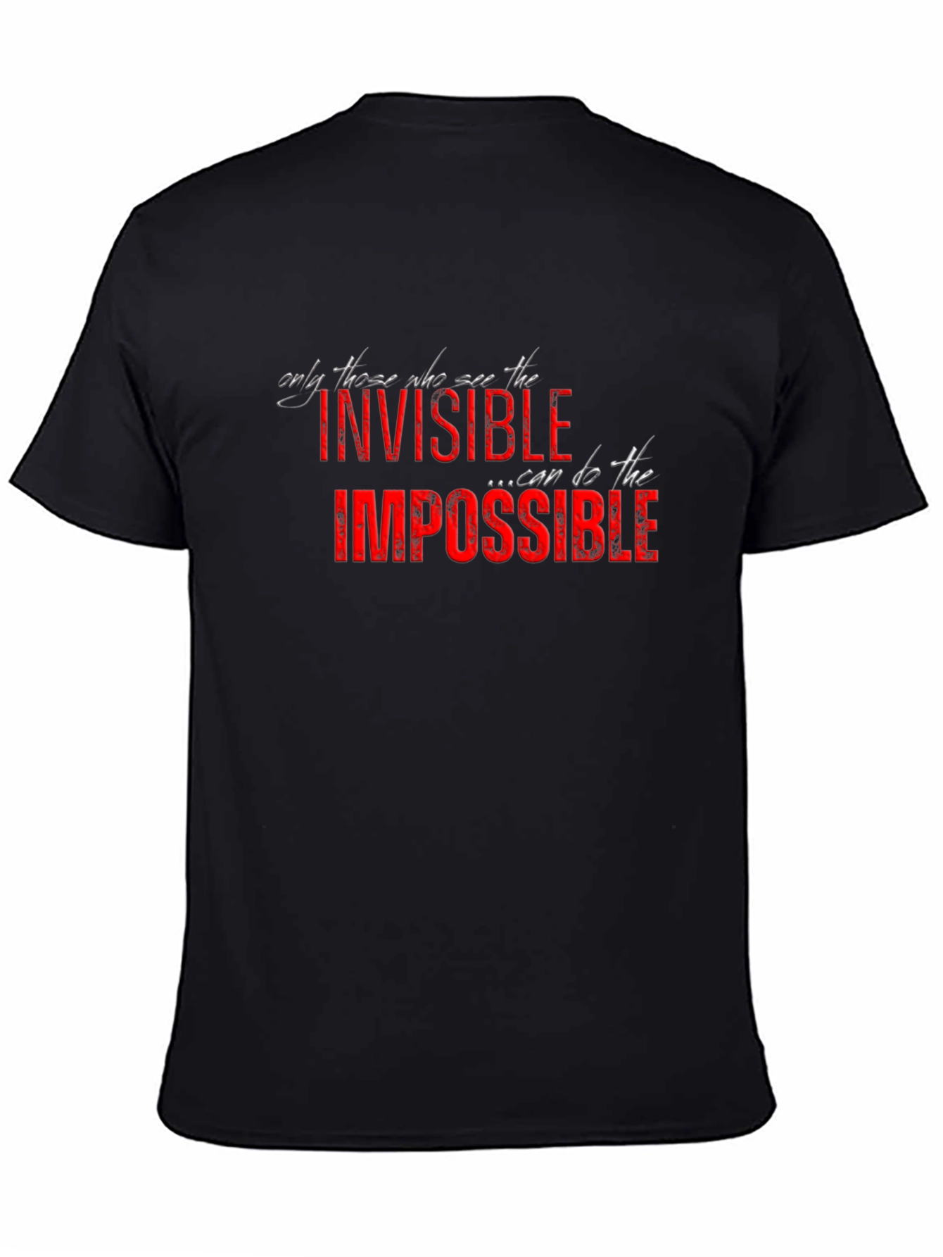 Invisible Impossible Graphic Print Black Tee