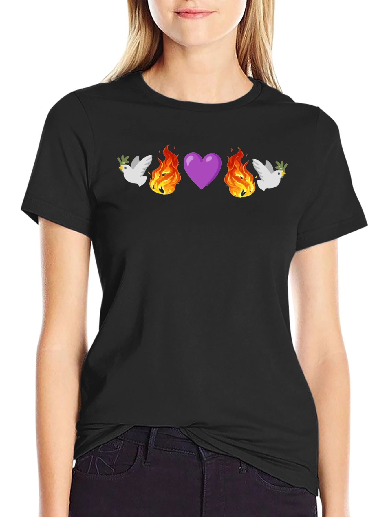 Peace Love and Fire Graphic T-Shirt