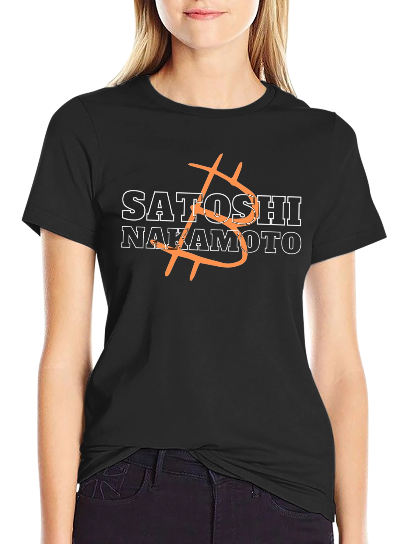 Satoshi Nakamoto Bitcoin Graphic Black T-Shirt