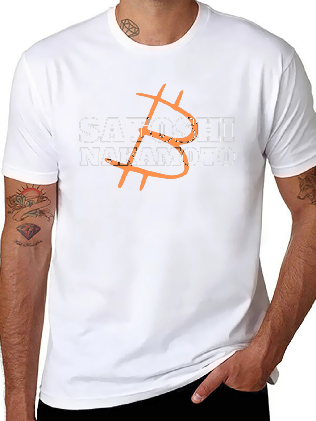 Satoshi Nakamoto Bitcoin Graphic Black T-Shirt