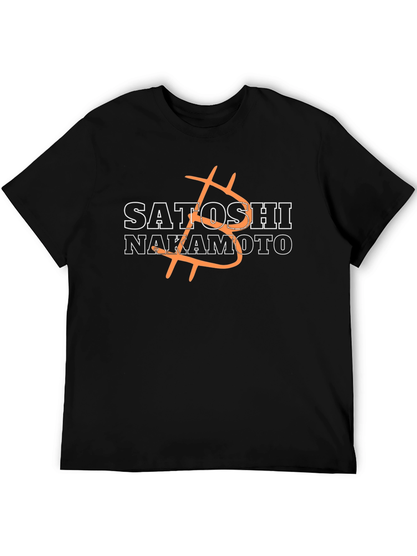 Satoshi Nakamoto Bitcoin Graphic Black T-Shirt
