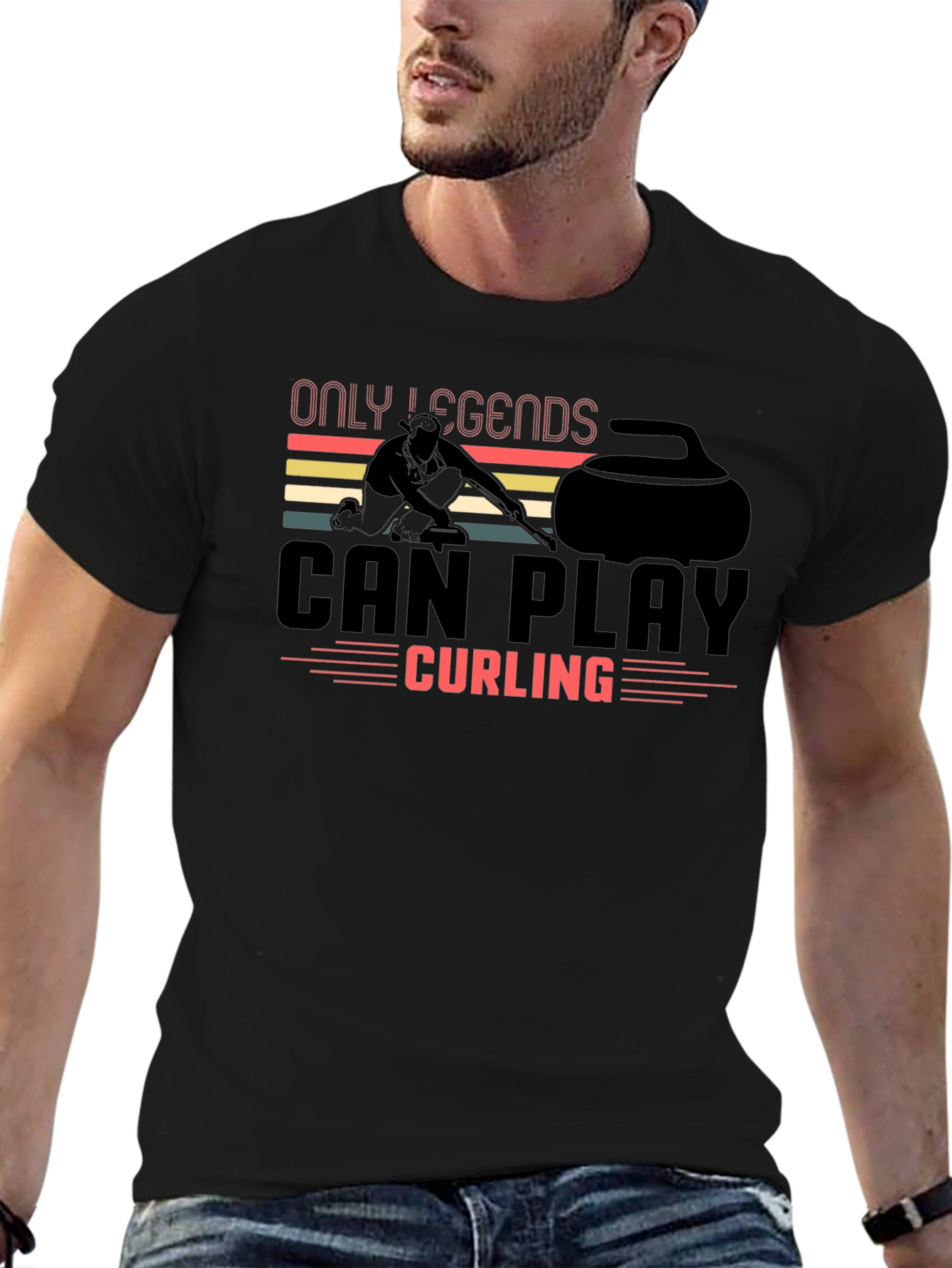 Only Legends Can Play Curling T-Shirt