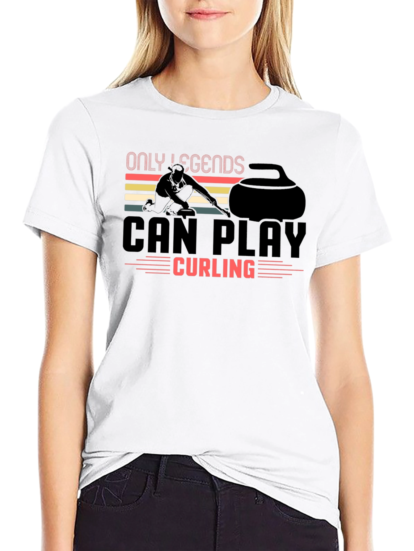 Only Legends Can Play Curling T-Shirt