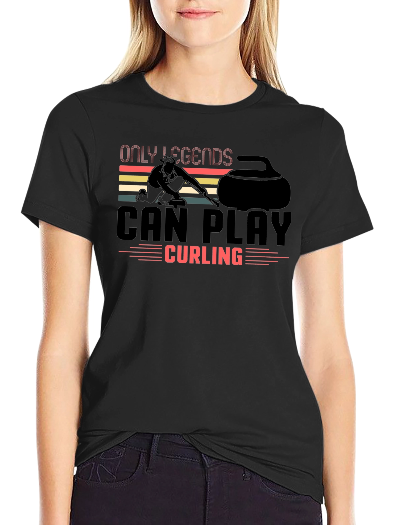 Only Legends Can Play Curling T-Shirt