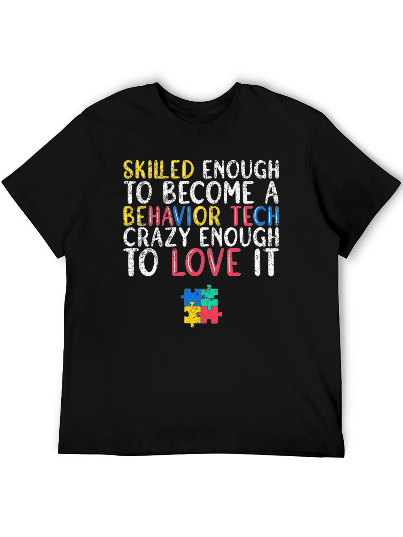 Behavior Tech Autism Puzzle Piece T-Shirt